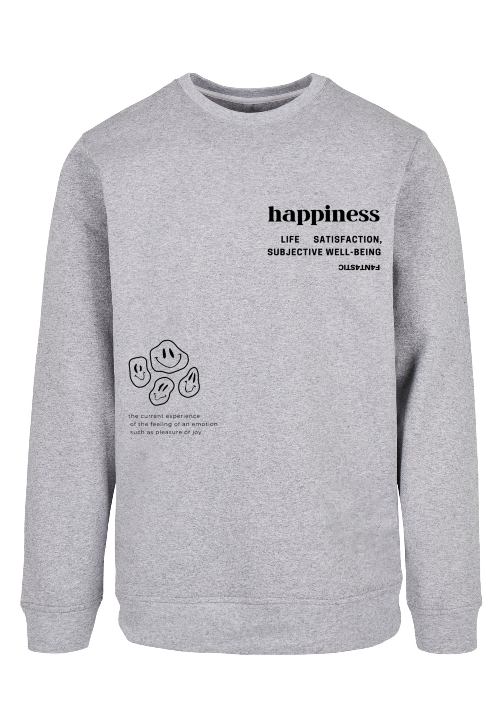 F4NT4STIC Kapuzenpullover »happiness CREWNECK«, Print