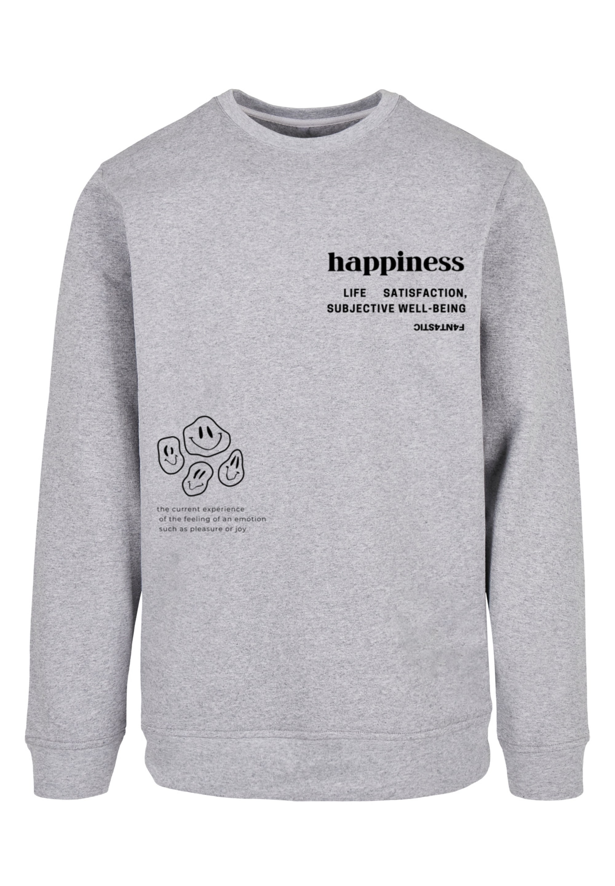 F4NT4STIC Kapuzenpullover "happiness CREWNECK", Print günstig online kaufen