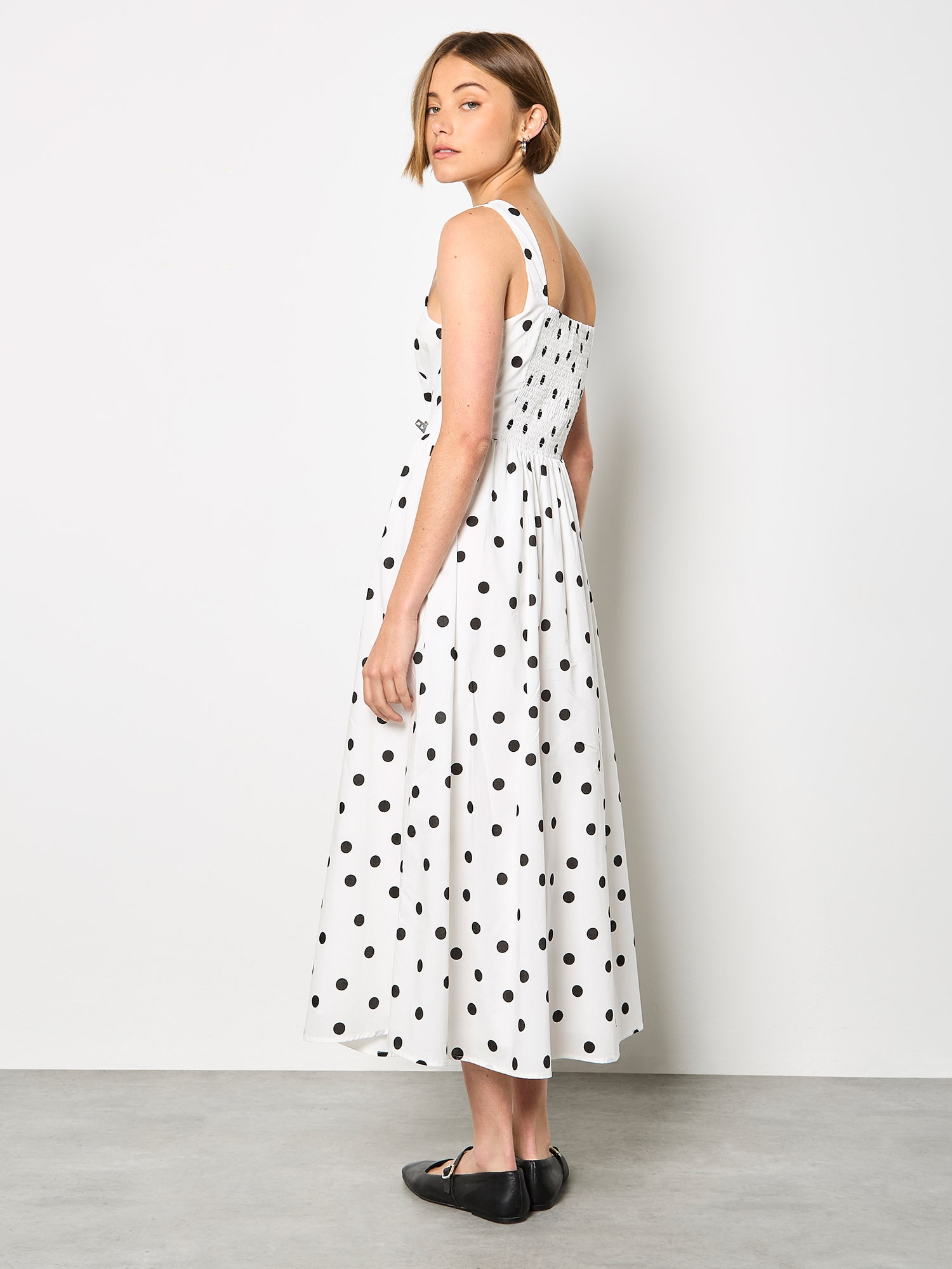 Apricot Midikleid »Midi-Kleid mit Polka-Dot« mit Smokdetails