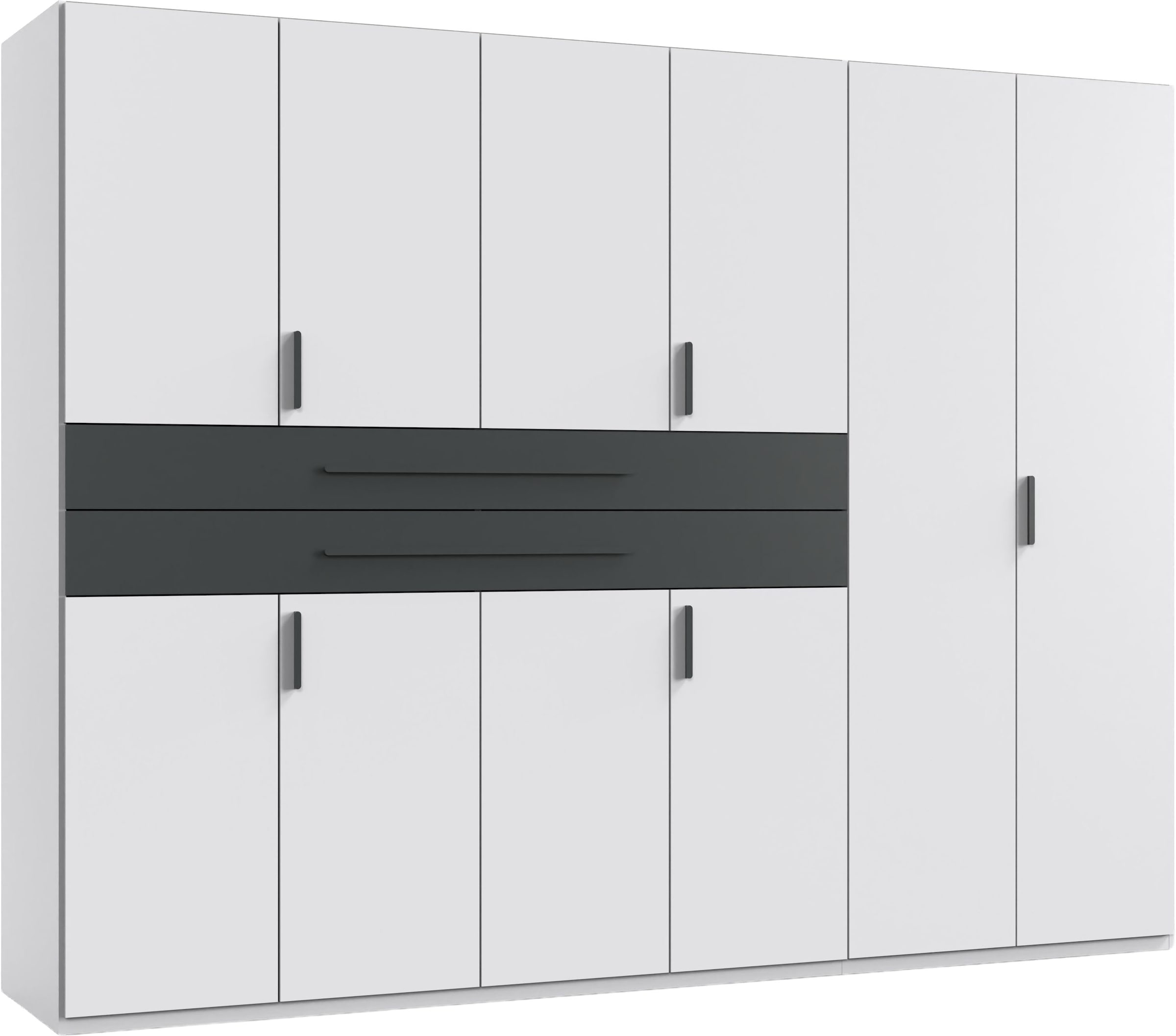 Wimex "Digit Kleiderschrank wahlweise mit oder ohne Spiegel" Schlafzimmer Schrank Bestseller im modernem Design, erhältlich in den Breiten 225cm oder 270cm (mit 8 oder 10 Türen)