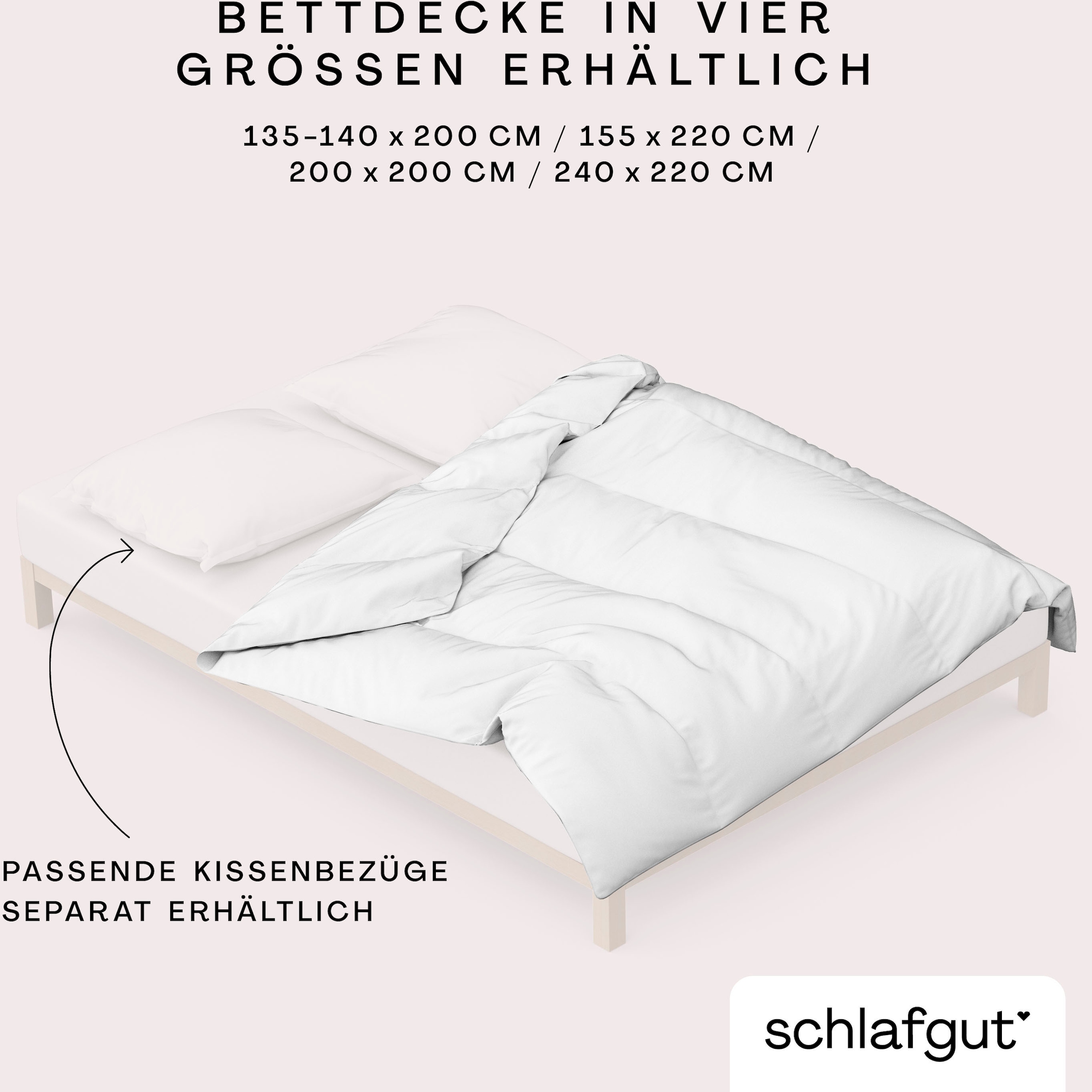 Schlafgut Bettbezug »Woven Satin«, (1 St.), besonders dicht gewebt, Mix & Match: passender Kissenbezug erhältlich
