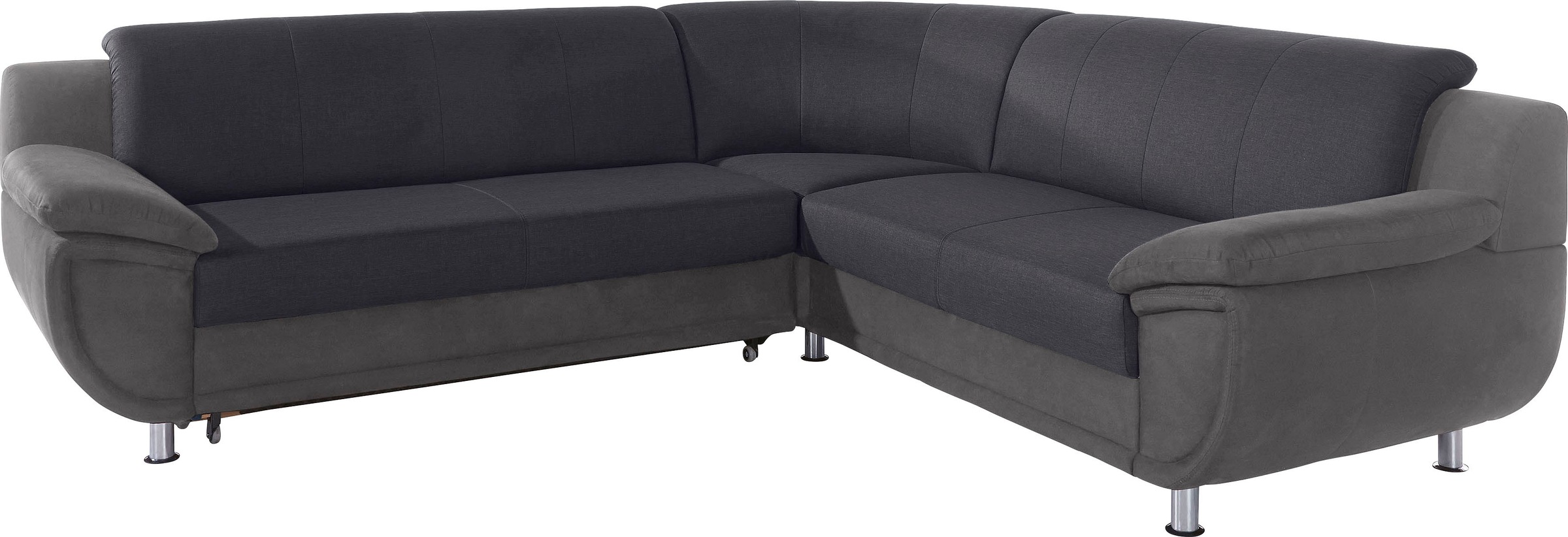 TRENDMANUFAKTUR Ecksofa »Rondo 3, zeitlos und modern, im Materialmix, L-Form«, wahlweise Federkern für hohen Sitzkomfort, wahlweise Bettfunktion