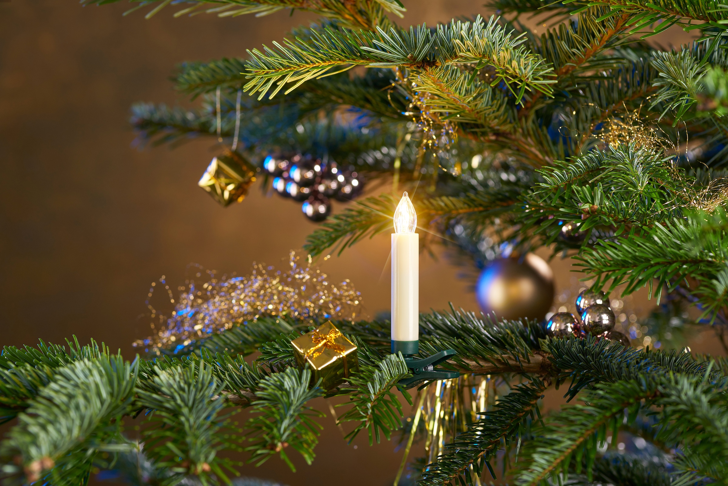 plus 25 home Christbaumschmuck«, Kerzen BAUR 8 St.-flammig, kabellos, my »Weihnachtsdeko, | LED-Christbaumkerzen Dornen