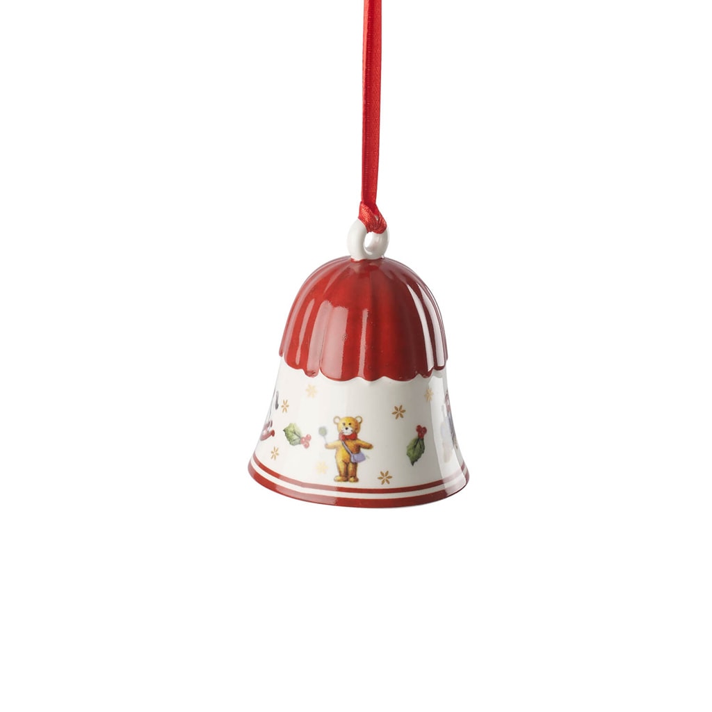Weihnachtsfigur VILLEROY & BOCH, bunt, Dekofiguren, "Glocke Toy's Deligth Decoration ø 5,4 cm bunt"