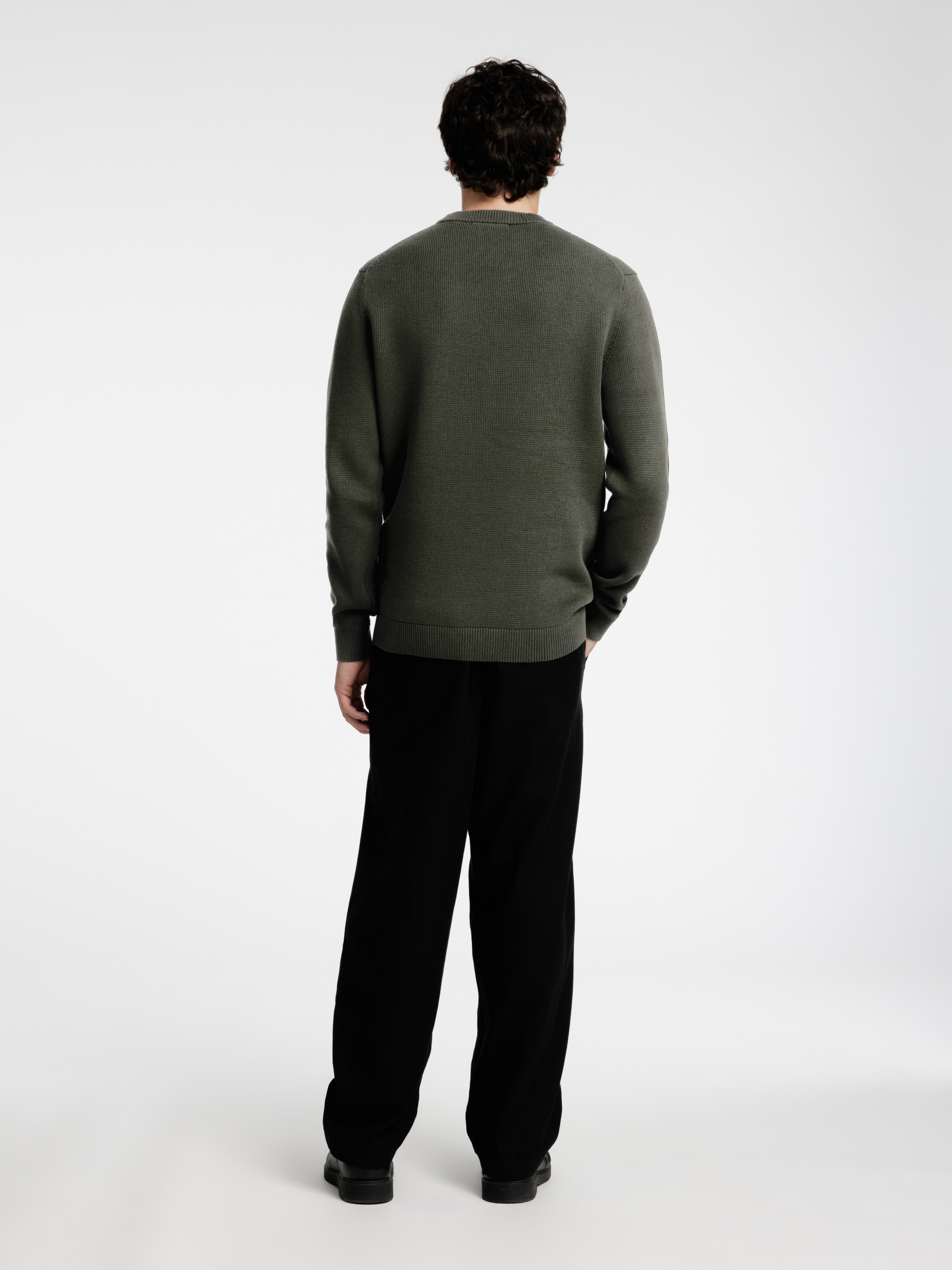 SELECTED HOMME Rundhalspullover »SLHDANE LS KNIT STRUCTURE CREW NECK NOOS«