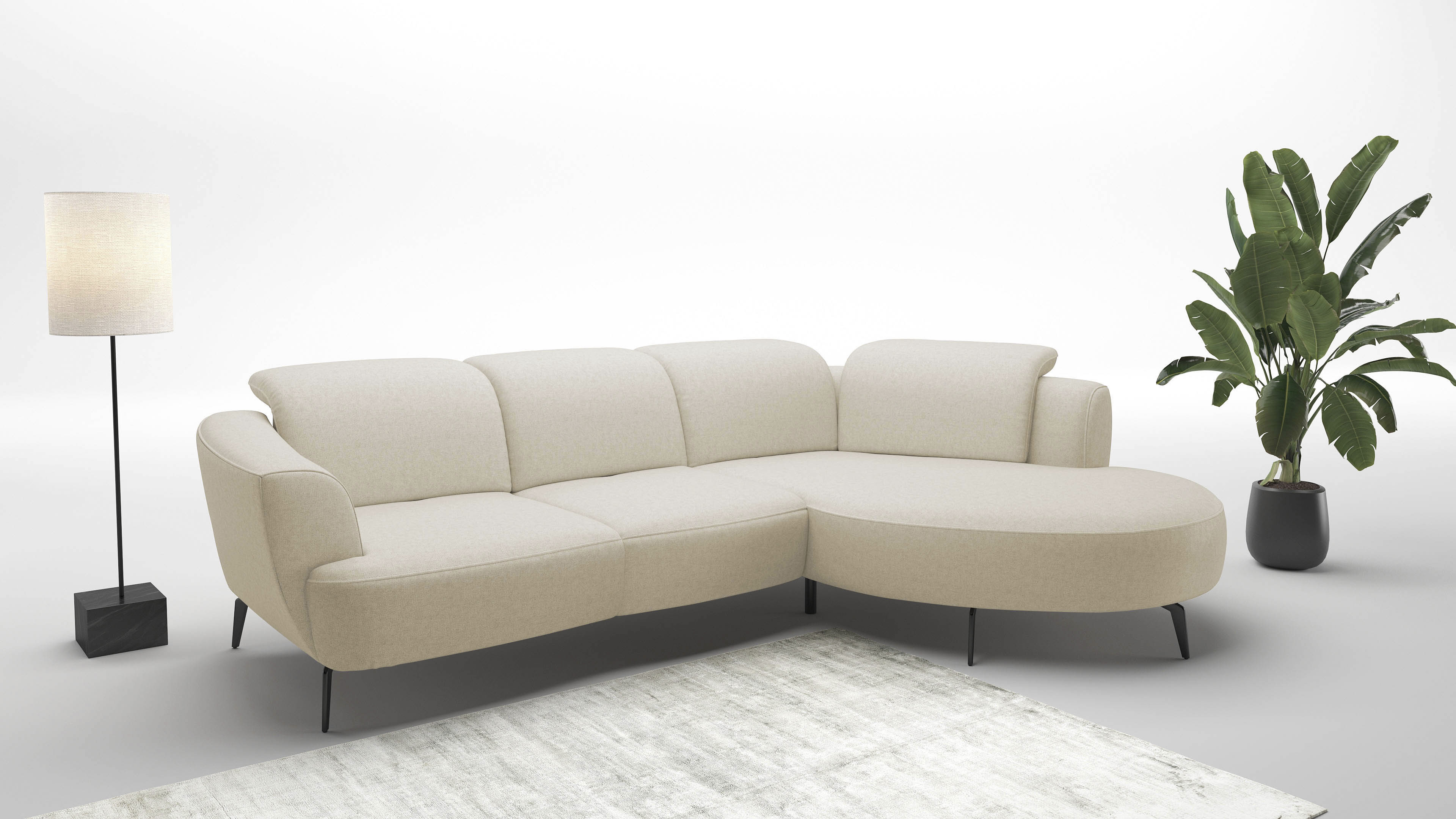 sit&more Ecksofa "Zoe" ink.Sitztiefenverstellung, wahlweise mit Kopfteilverstellung