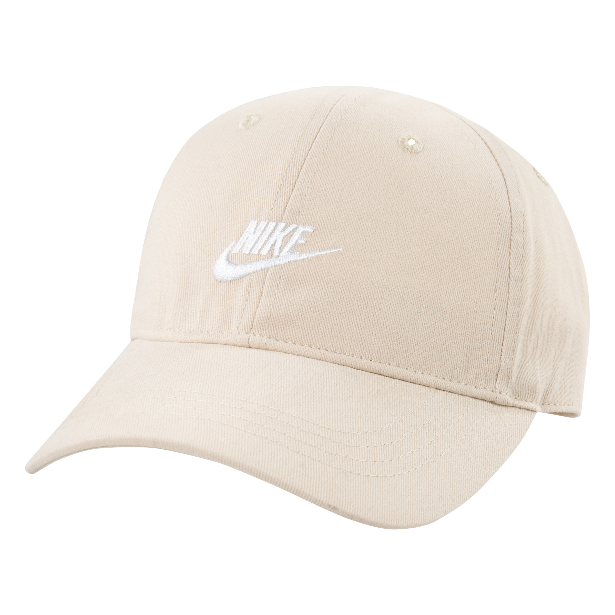 Baseball Cap NIKE SPORTSWEAR "FUTURA CURVE BRIM CAP für Kids 4-7 Jahre", Jungen, Gr. 52/54, beige (sanddrift), Web, Baumwolle, unifarben, Caps, für Kinder