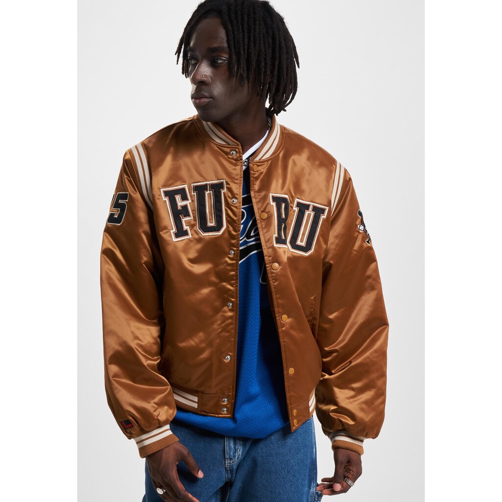 Fubu Bomberjacke »Fubu Herren FM233-001-1 FUBU College Satin Varsity Jacket«, (1 St.), ohne Kapuze