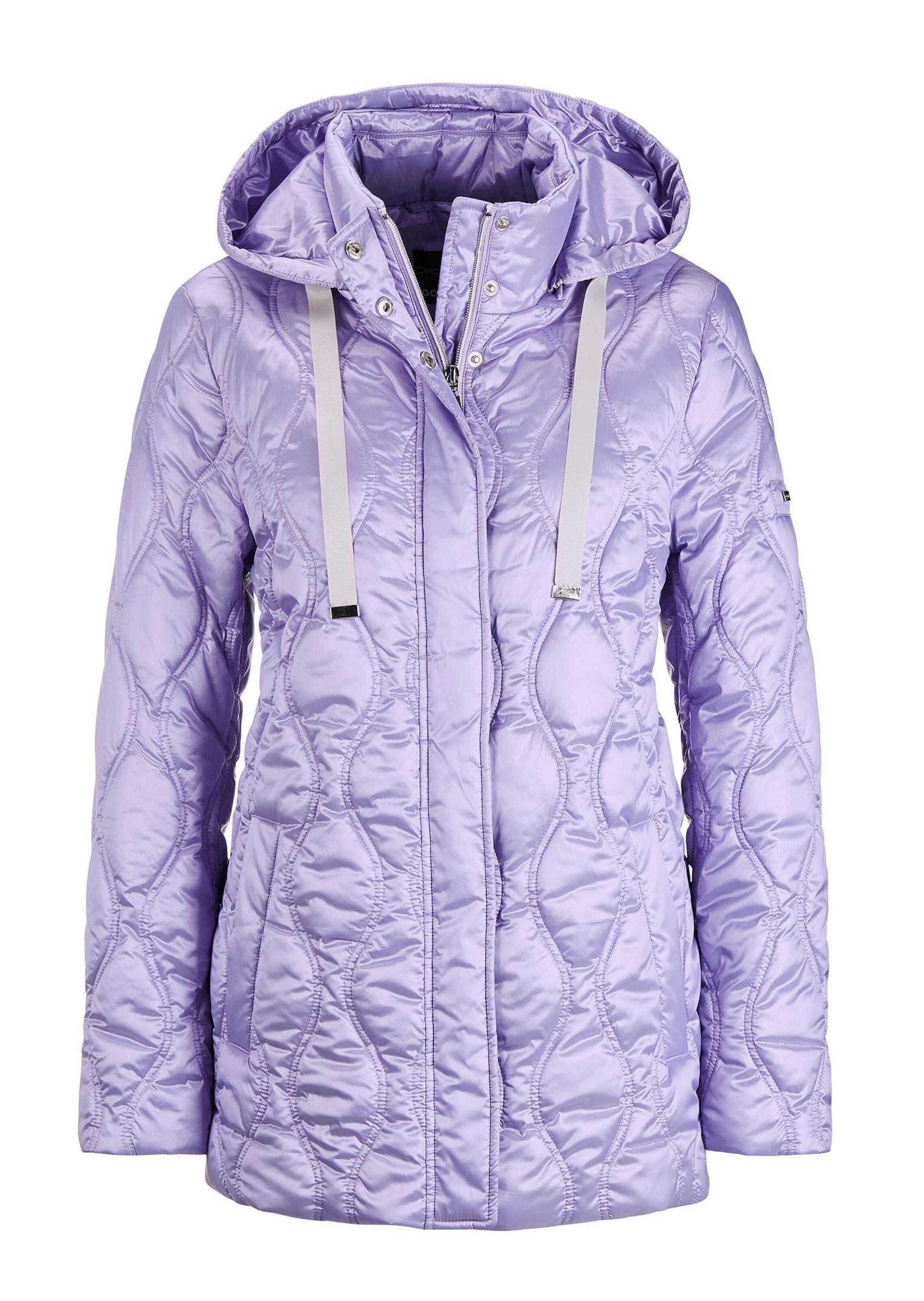 GOLDNER Damen Kurzjacke "Kurzgröße Herbstjacke Damen, wellige Steppung", lila, Gr. 19, Obermaterial: 60% Polyester PES. 40% Polyamid PA., Jacken, Mit