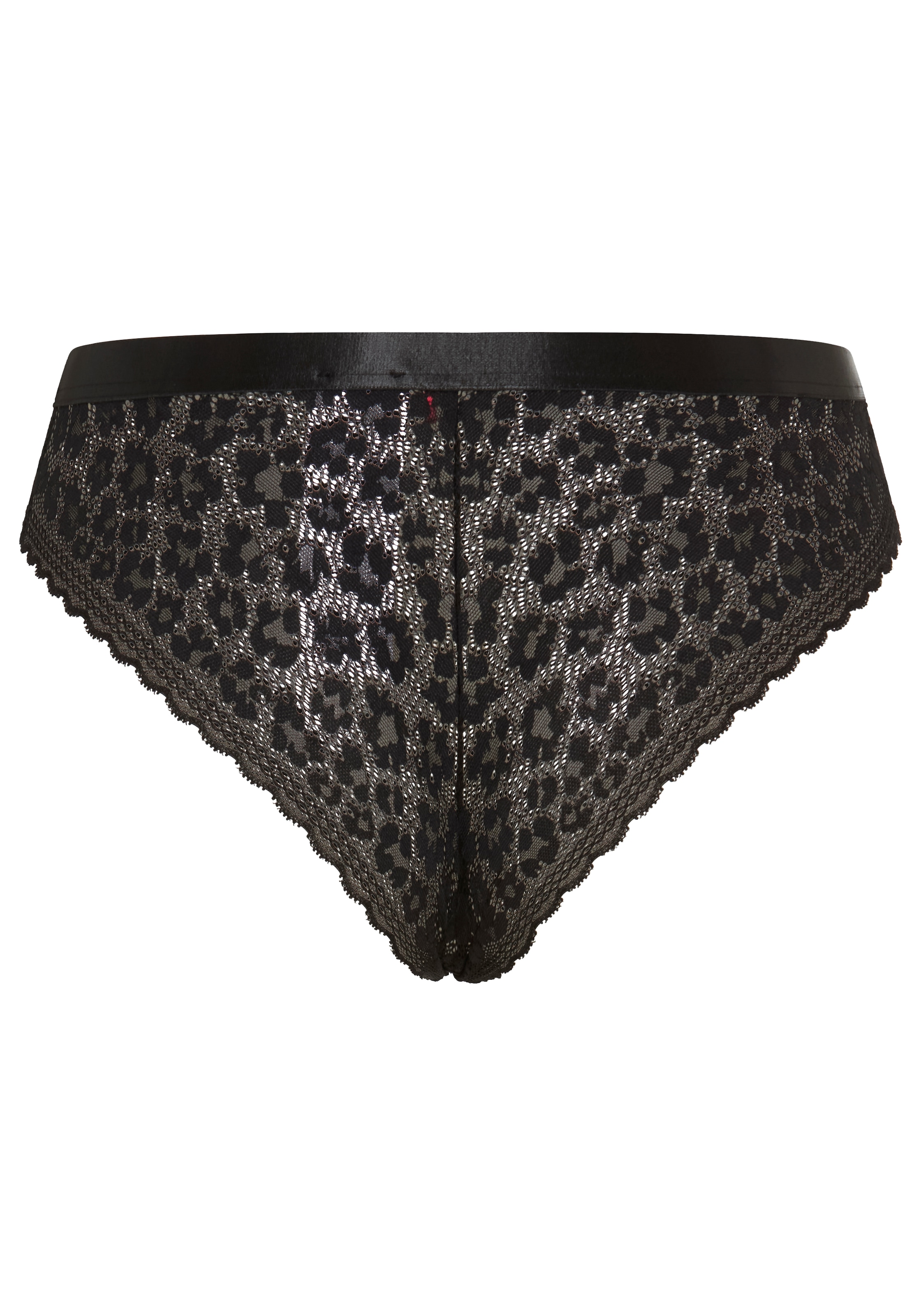 HUGO Underwear Slip »SAVANA« aus Spitze mit Leopardenmuster und Logo am Bund
