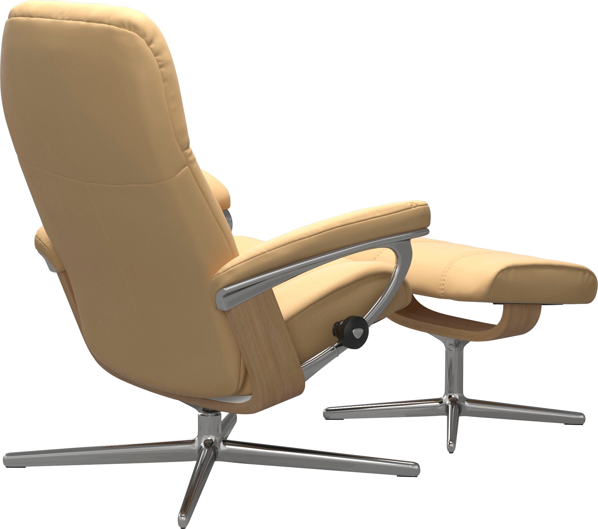 Thumbnail - Stressless "Consul" Set, Relaxsessel mit Hocker, mit Hocker, mit Cross Base, Größe S, M & L, Holzakzent Eiche