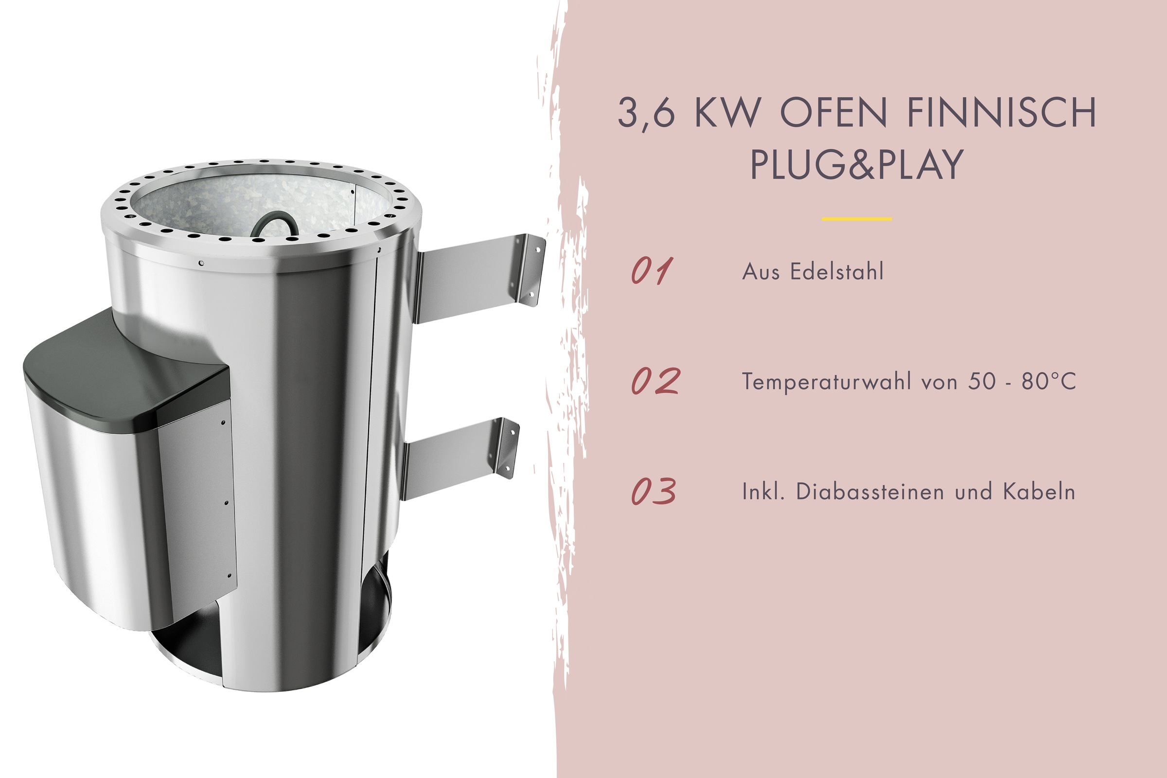 Karibu Fasssauna »Quadro 0« verschiedene Varianten