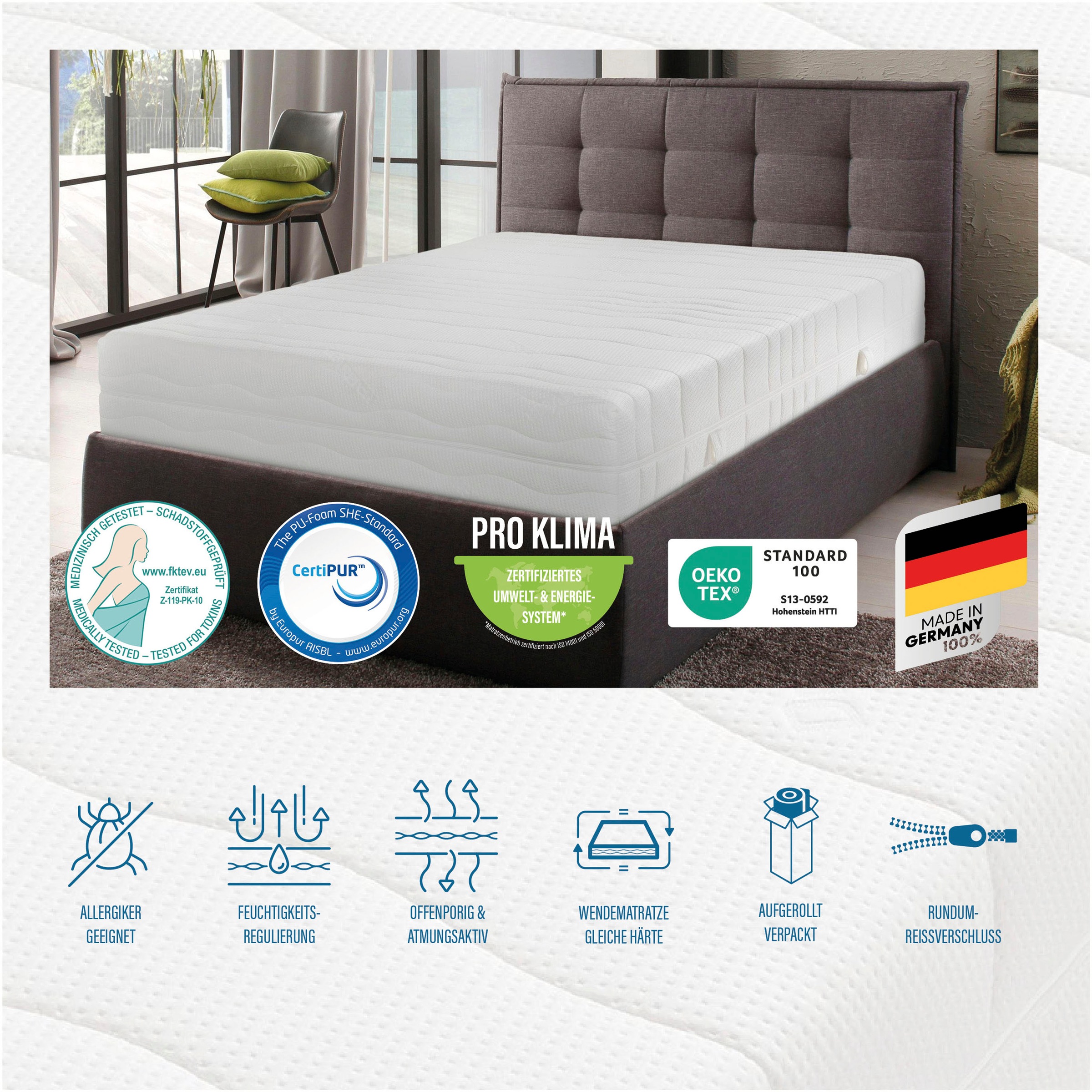 Beco Komfortschaummatratze "Matratze Gigant Trio KS - GOLD, Luxusmatratzenh günstig online kaufen