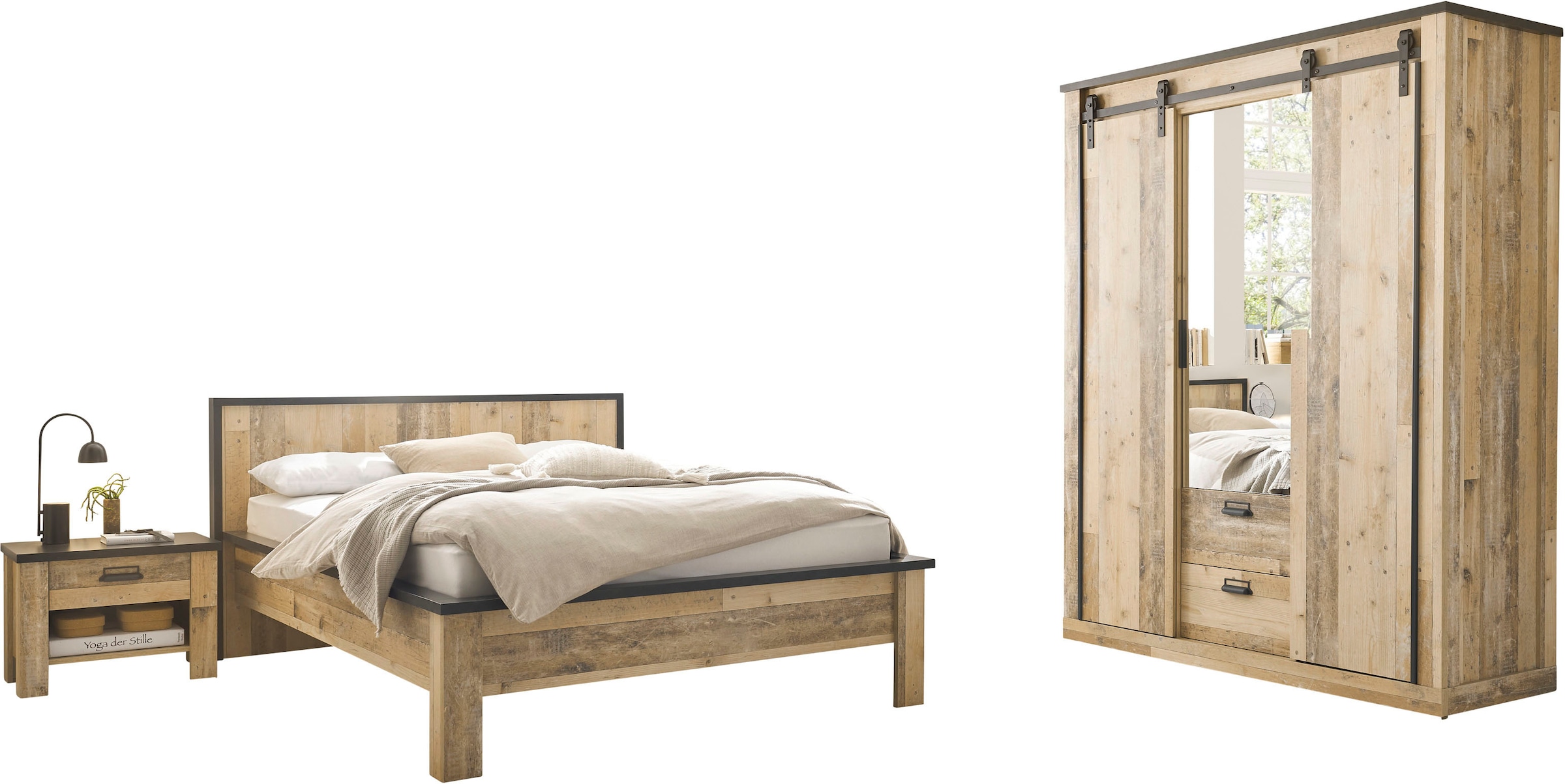 Home affaire Schlafzimmer-Set "SHERWOOD" 4 Stk. tlg. Liegefläche 140x200cm, günstig online kaufen
