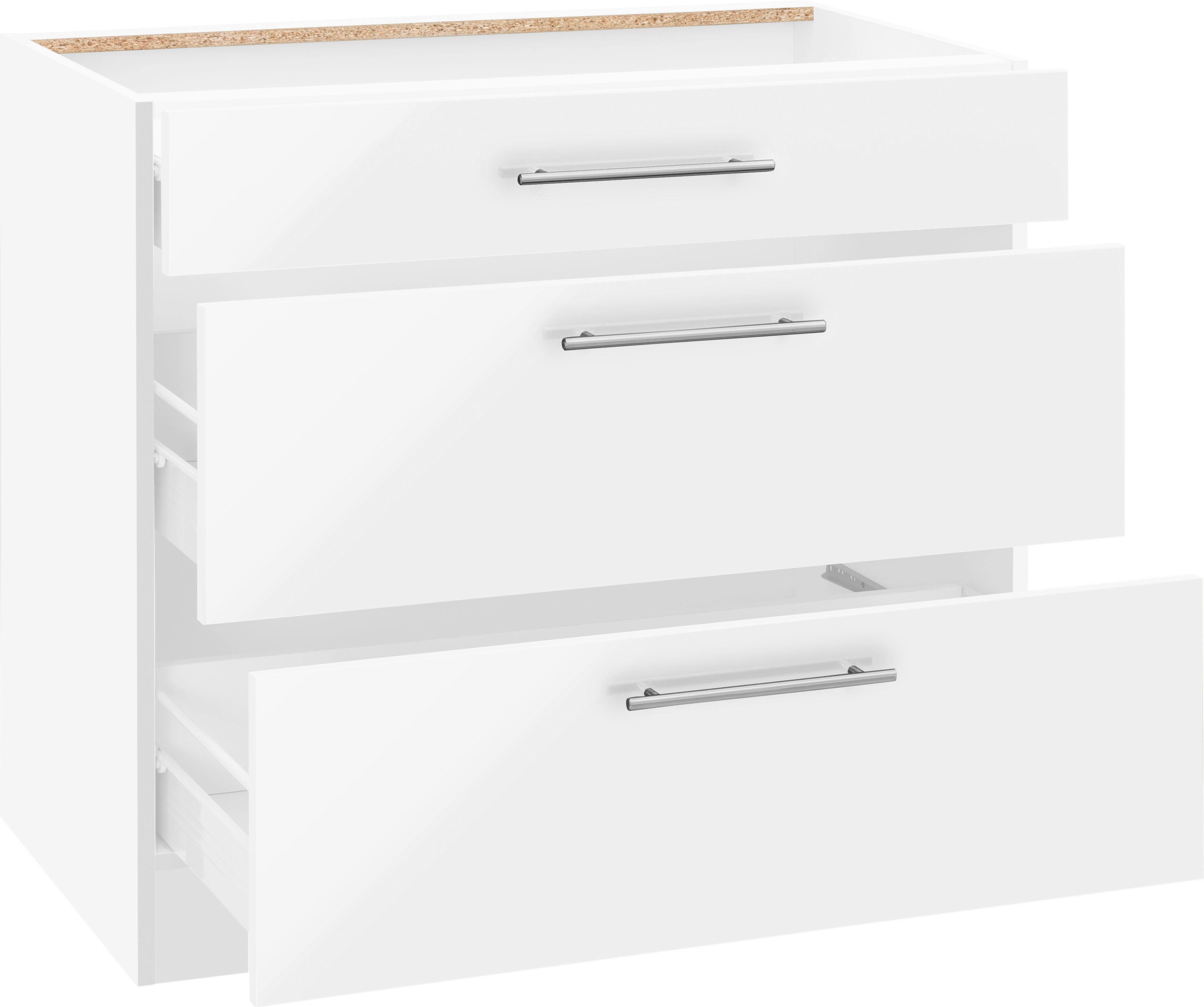 Thumbnail - wiho Küchen Unterschrank "Cali" 90 cm breit, mit 2 großen Auszügen ohne Arbeitsplatte