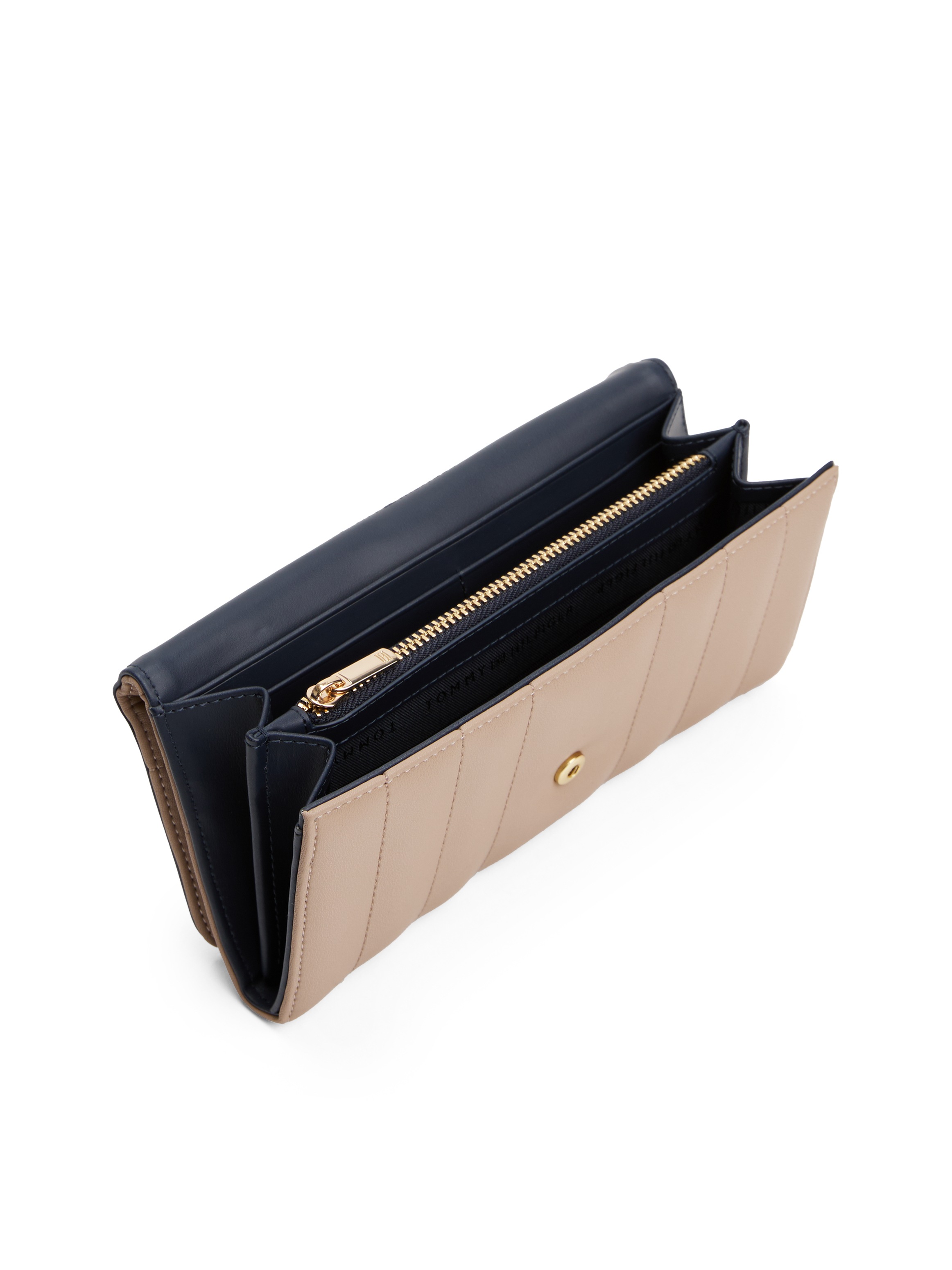 Thumbnail - Tommy Hilfiger Geldbörse "TH FEMININE LRG FLAP", Damen-Geldbeutel, Portemonnaie mit goldfarbenem TH-Schmuckelement