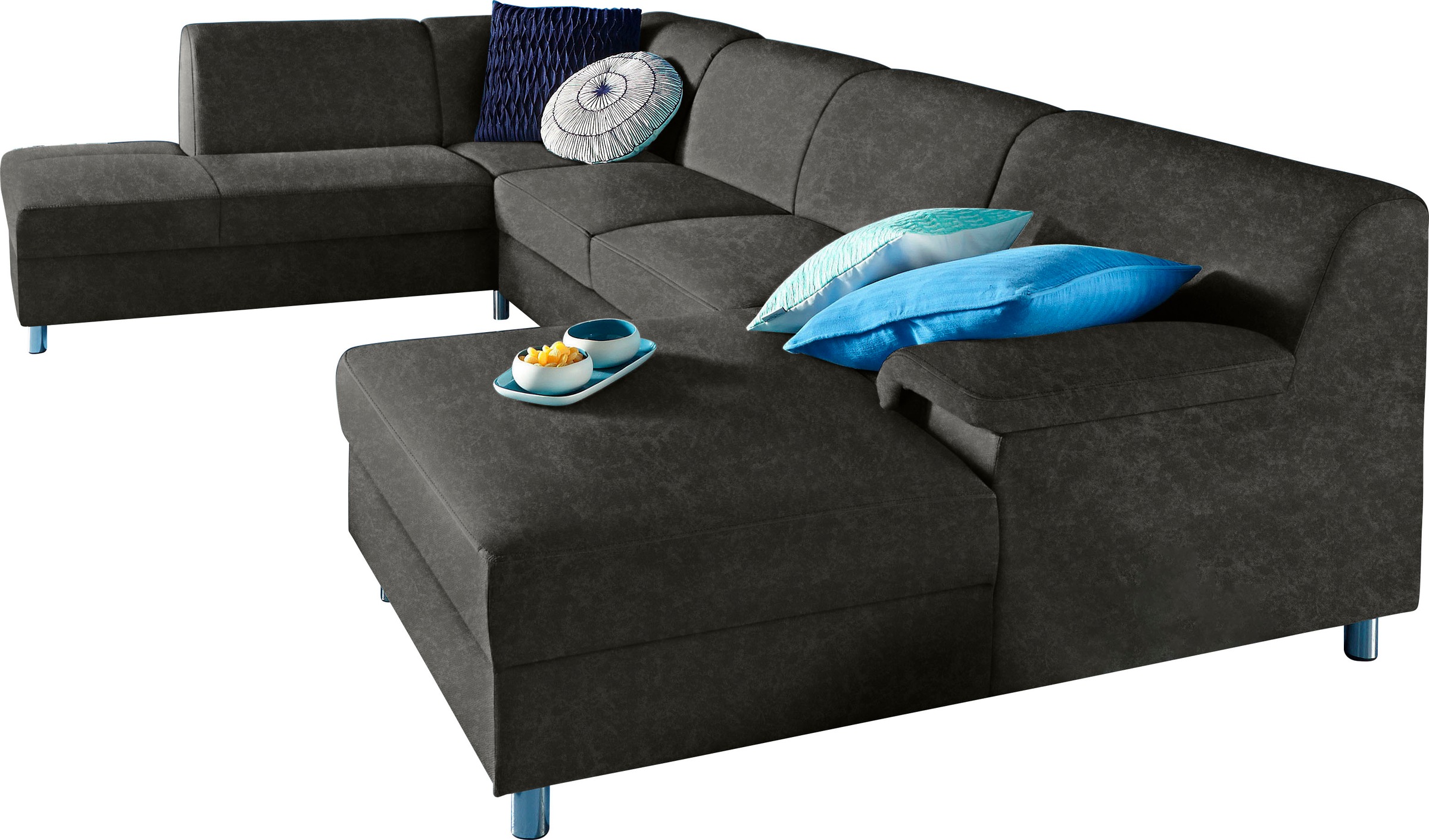 Home affaire Wohnlandschaft "Jamie, zeitloses Design, fester Sitzkomfort, v günstig online kaufen