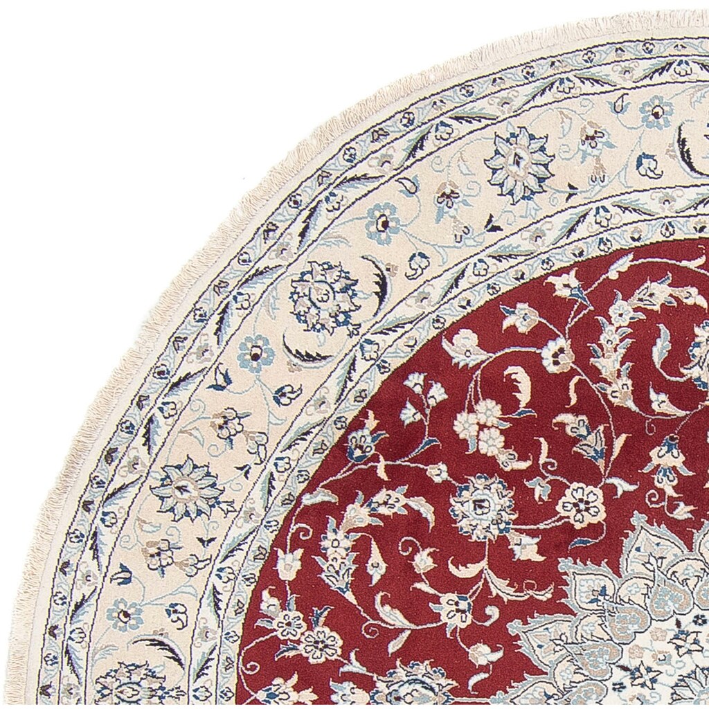 morgenland Wollteppich »Nain Medaillon Rosso 300 x 300 cm«, rund