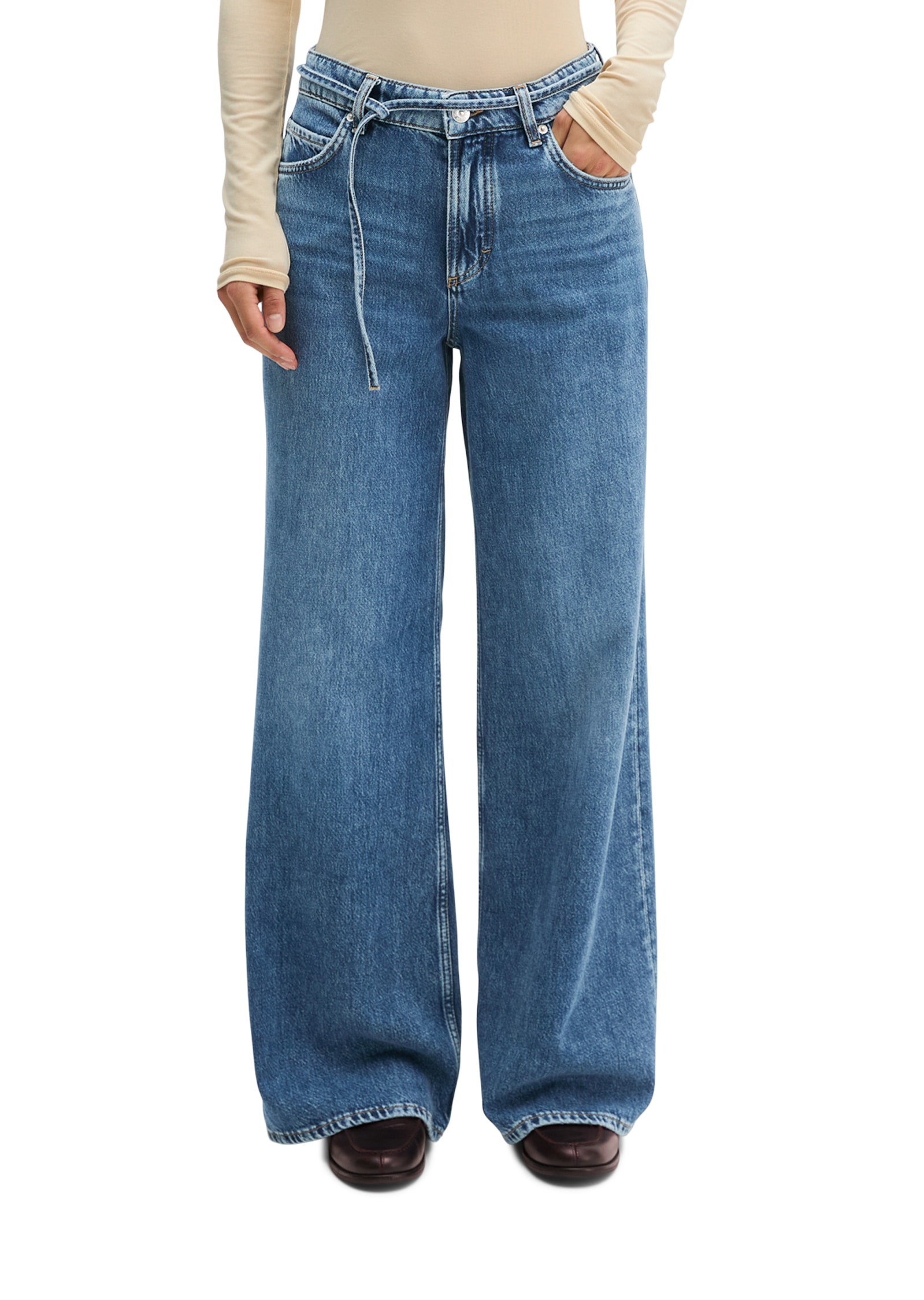 Marc OPolo Weite Jeans "aus Rigid Denim ohne Elasthan"