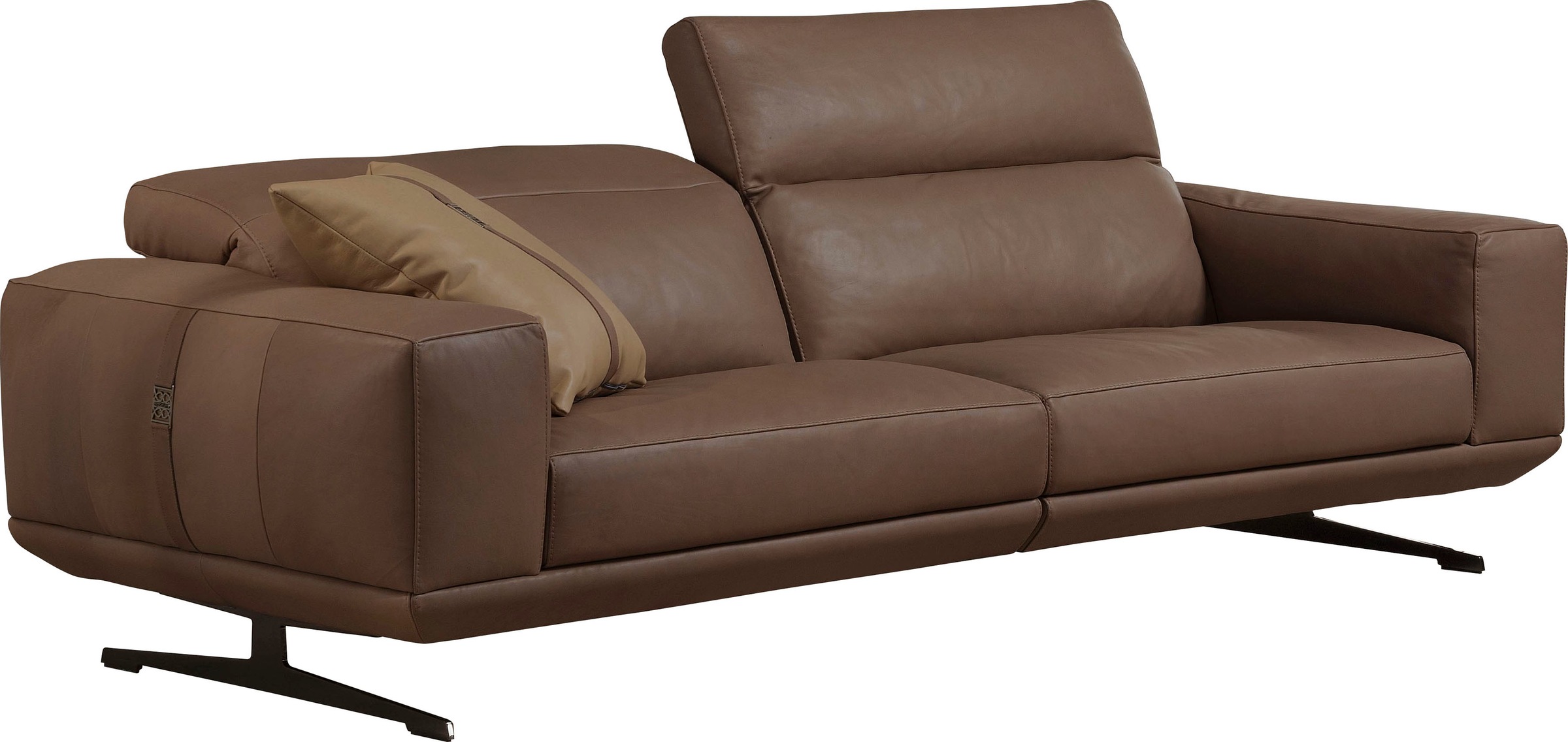 Egoitaliano 2,5-Sitzer »Gloria, super bequem und hochwertige Verarbeitung, edles Design«, beidseitig verstellbare Rückenelemente, mit Metallfüßen