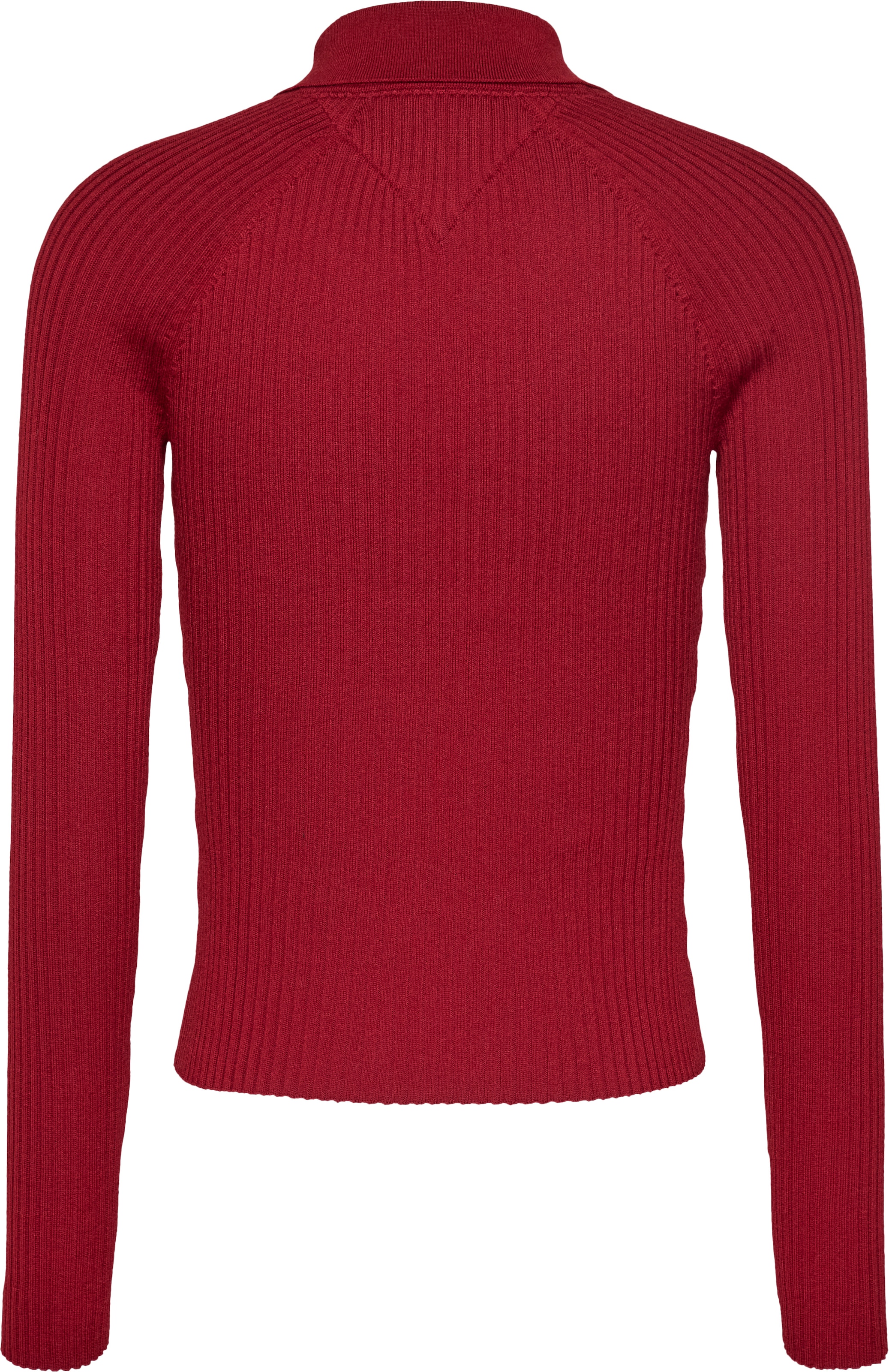 Tommy Jeans Strickpullover »TJW COLLAR BADGE RIB SWEATER«, mit Logo-Badge, Rippenoptik