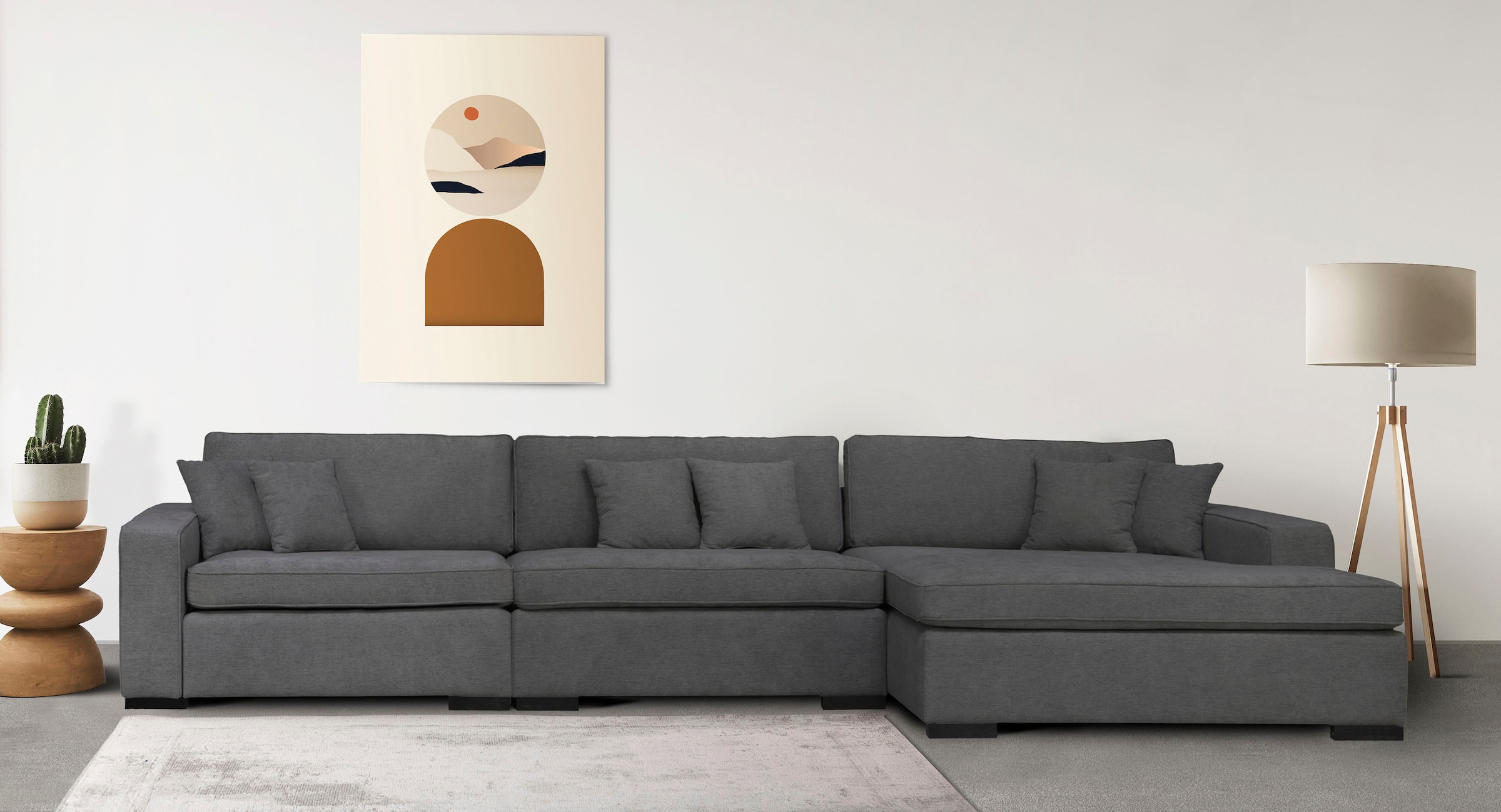 Home affaire Sofa-Eckelement "Skara XXL L-Form", Lounge-Sofa XXL mit Federk günstig online kaufen