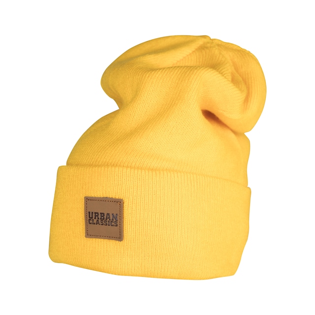 URBAN CLASSICS Beanie »Accessories Leatherpatch Long Beanie«, (1 St.)  kaufen | BAUR