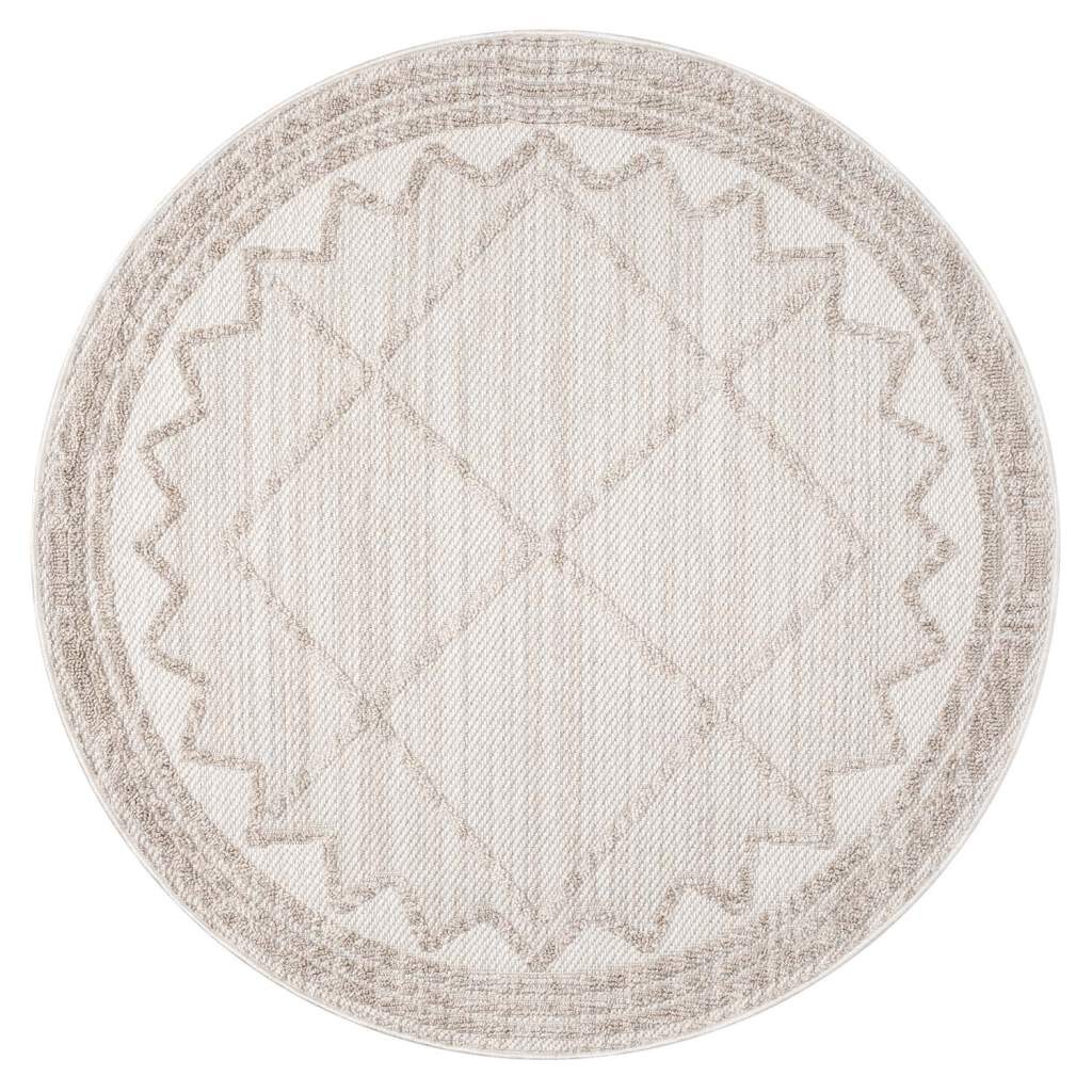 Carpet City Teppich »CLASICO 8931«, rund, 11 mm Höhe, Kurzflor, Hochtief-Muster, Boho, Wohnzimmer