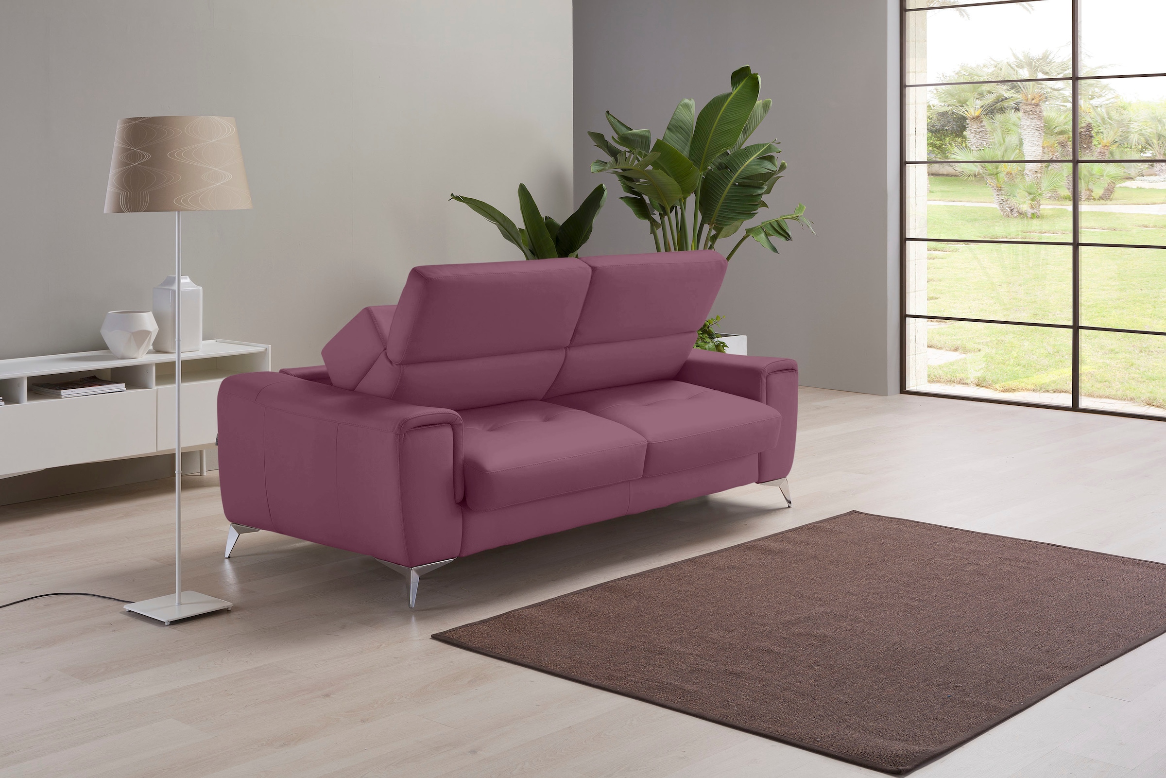 Egoitaliano Schlafsofa "Francine, Designsofa, Loungesofa mit Dauerschlaffunktion, Bettfunktion", hochwertiger Metallbett