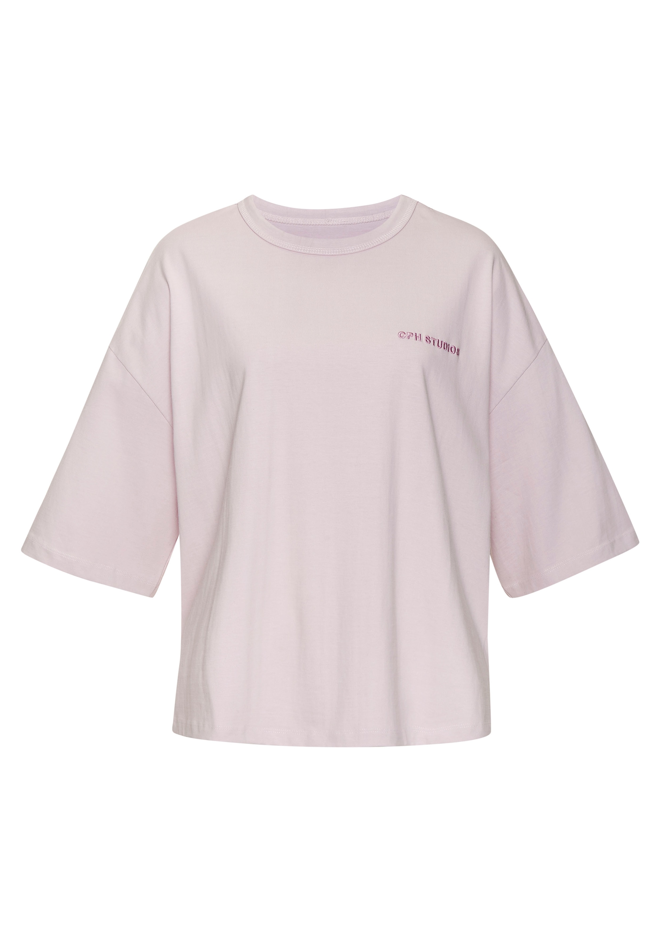 Copenhagen Studios Oversize-Shirt »mit hochwertiger Logostickerei«, aus heavy Bio-Baumwoll-Qualität