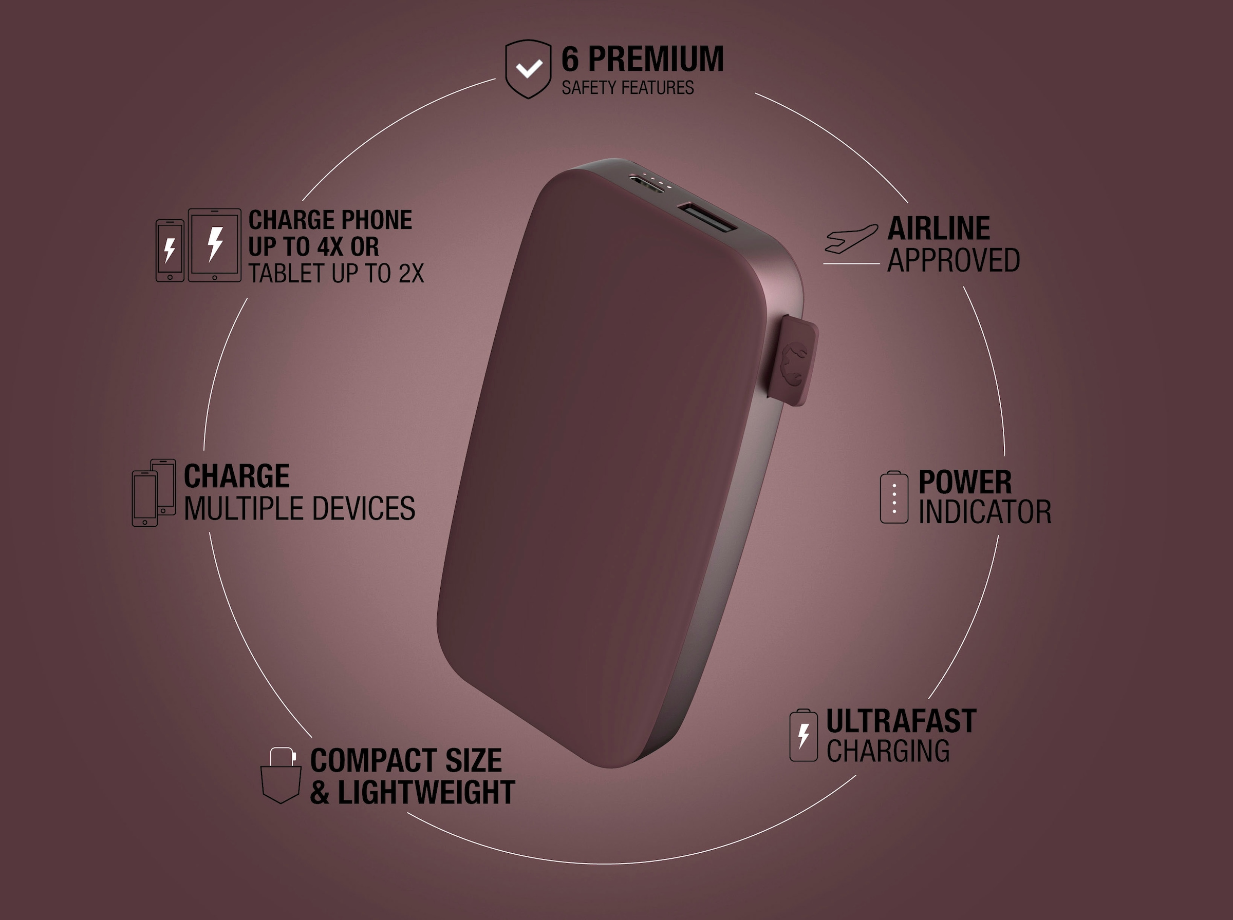 Fresh´n Rebel Powerbank »Power Pack 12000mAh mit USB-C, Ultra Fast Charge & 20W PD«