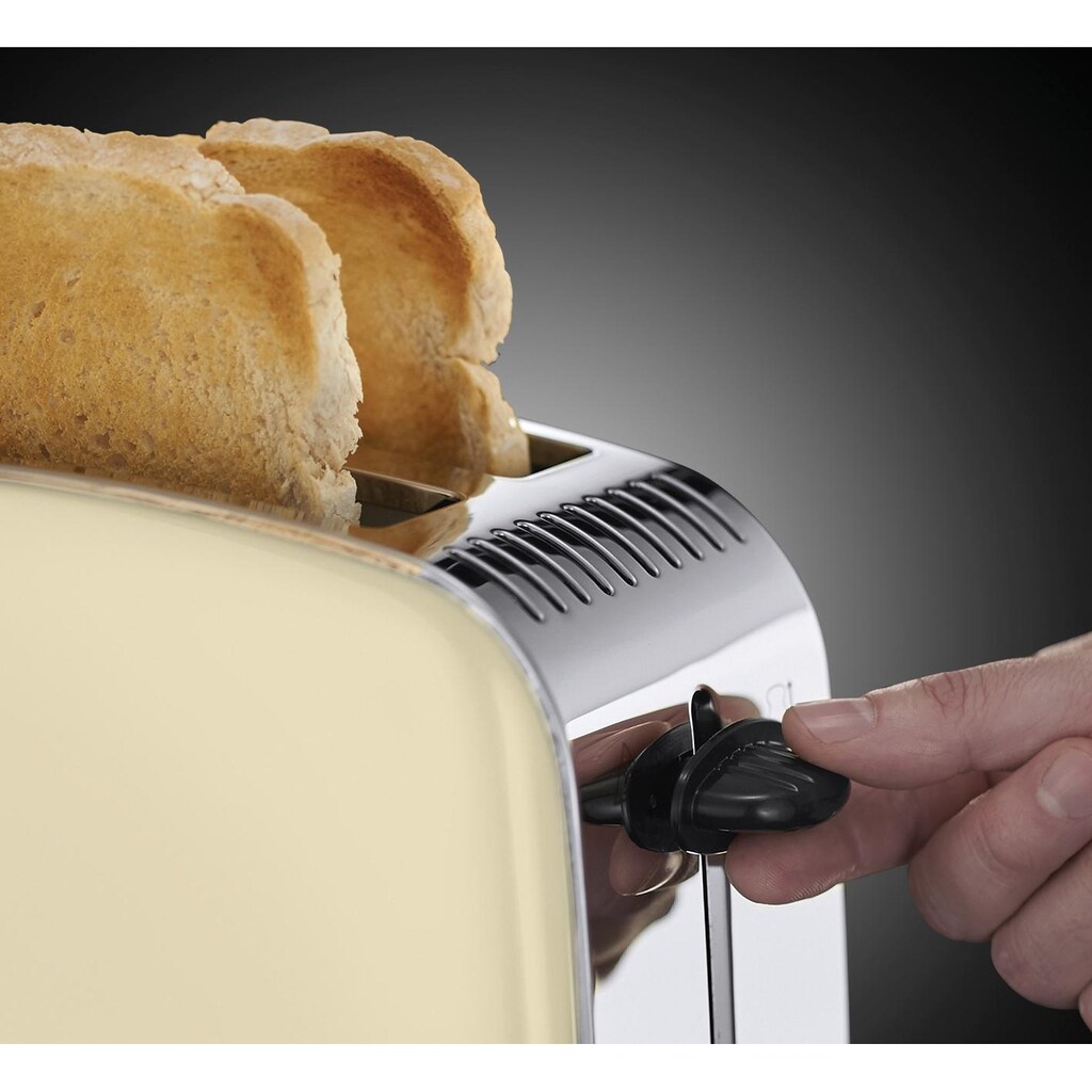 RUSSELL HOBBS Toaster »Colours Plus+ Classic Cream 23334-56«, 2 kurze Schlitze, 1670 W