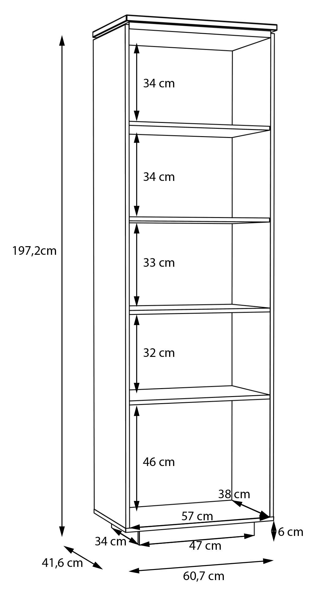 FORTE Vitrine »Louoto, Stauraumvitrine, Standvitrine, Stauraumschrank«, Türanschlag rechts oder links wechselbar, mit Soft Close, Höhe 197,2cm