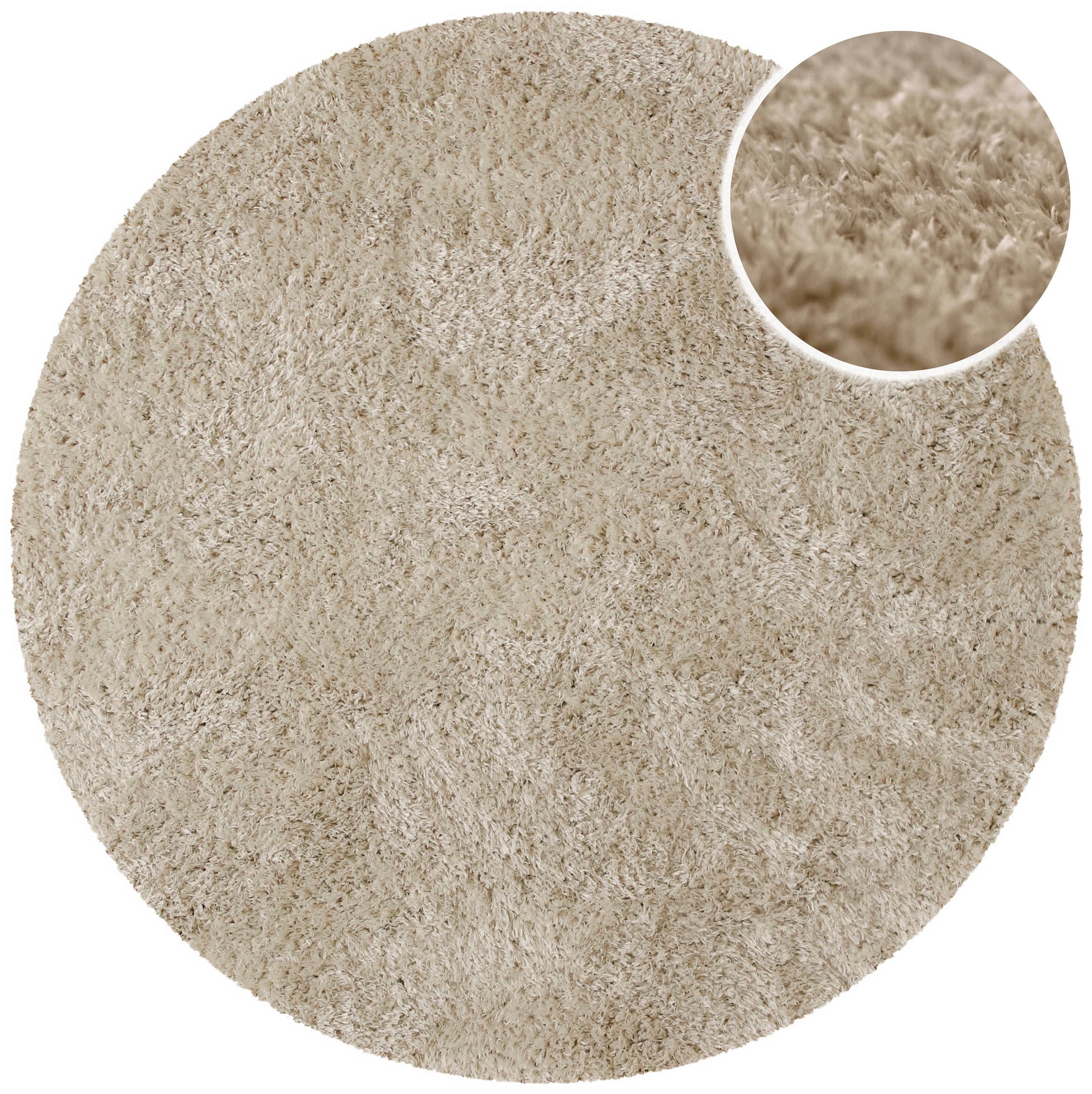 OTTO home "Josetta" rund 50 mm Höhe Langflor, Shaggy, dichter weicher Hochf günstig online kaufen