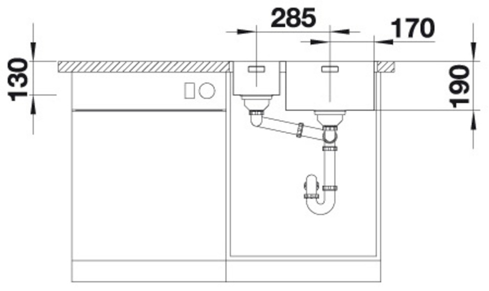 Blanco Edelstahlspüle »ANDANO 340/180-IF/A«, zum wechselseitigen Einbau geeignet