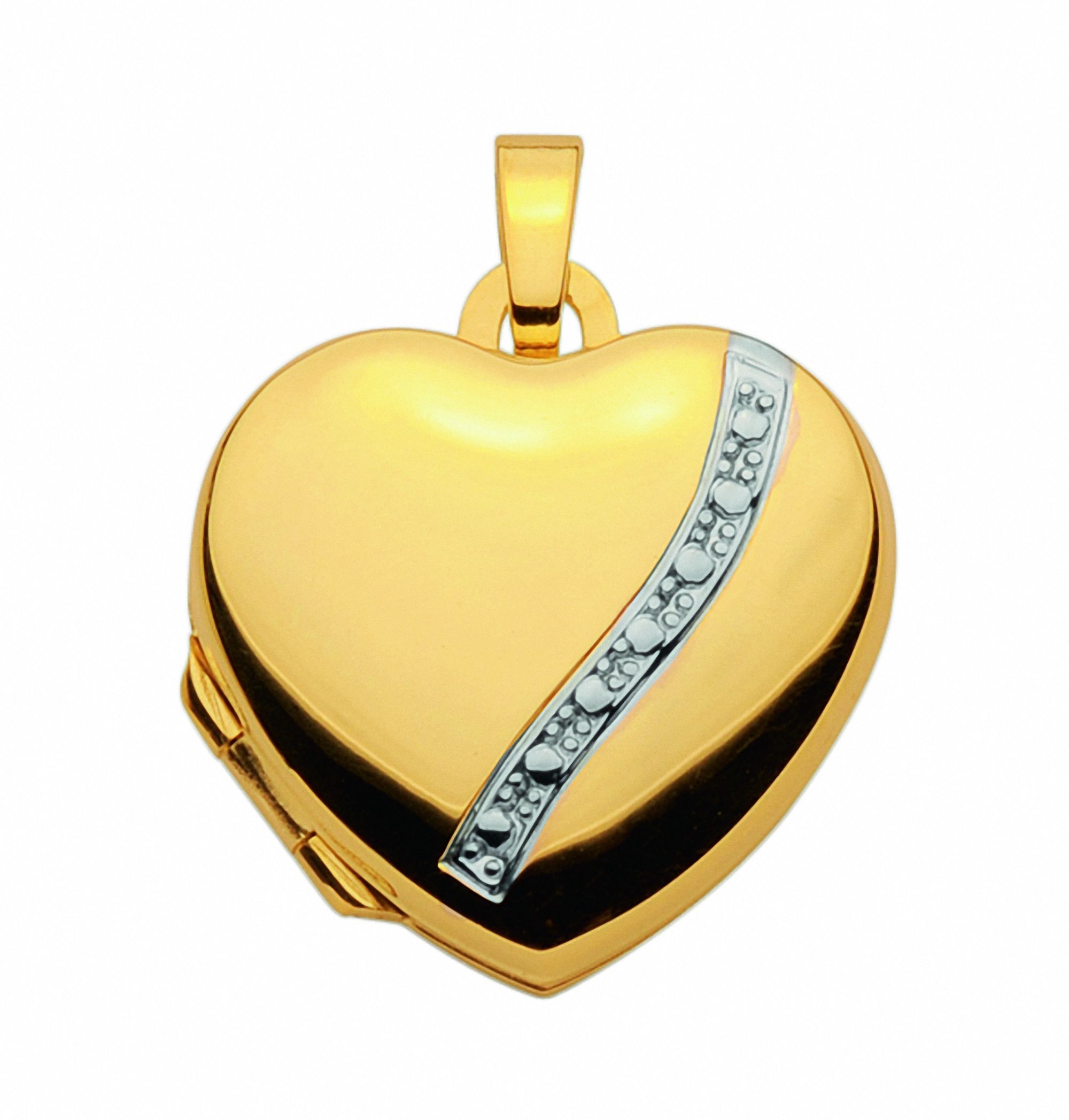 Medallionanhänger ADELIA ́S "Medaillon 585 Gold ( 14K )", silber, Schmuckanhänger, Damen, Gold, Goldanhänger