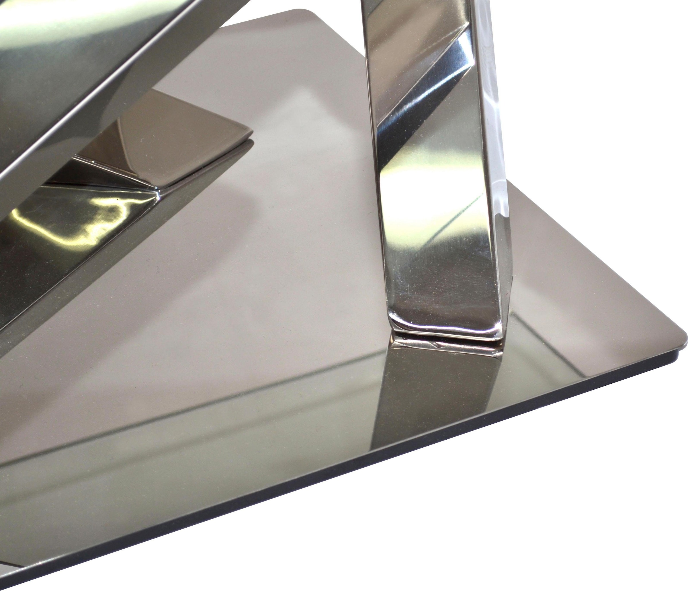 Chrom mit | Leonique Untergestell »Micado«, modernem Couchtisch Glasplatte BAUR aus rechteckiger bestellen und