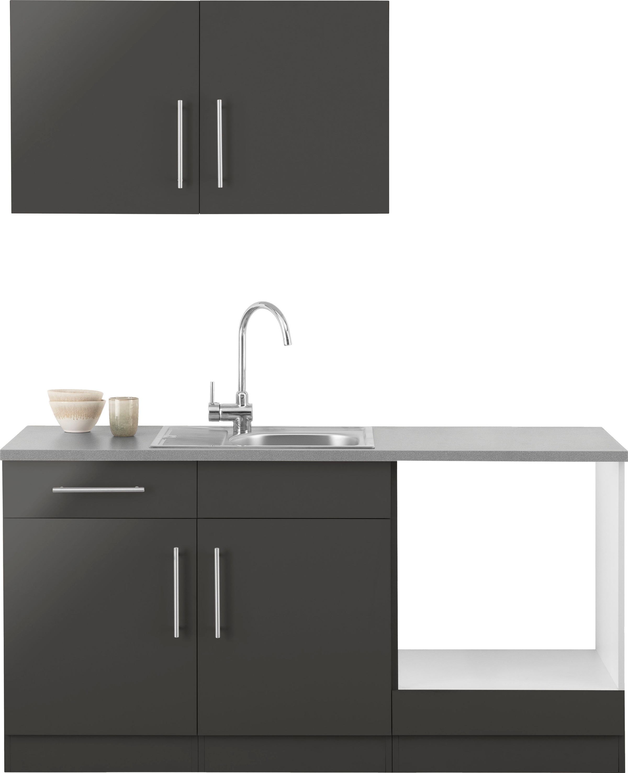 wiho Küchen Pantryküche "Cali" wahlweise mit E-Geräten, Breite 160 cm