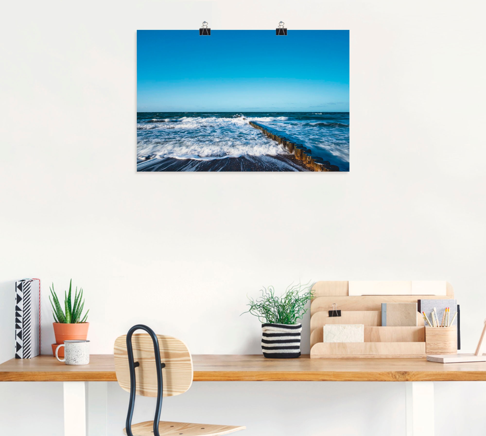 Artland Wandbild »Buhnen an der Küste der Ostsee IV«, Küste, (1 St.), als Poster in verschied. Größen