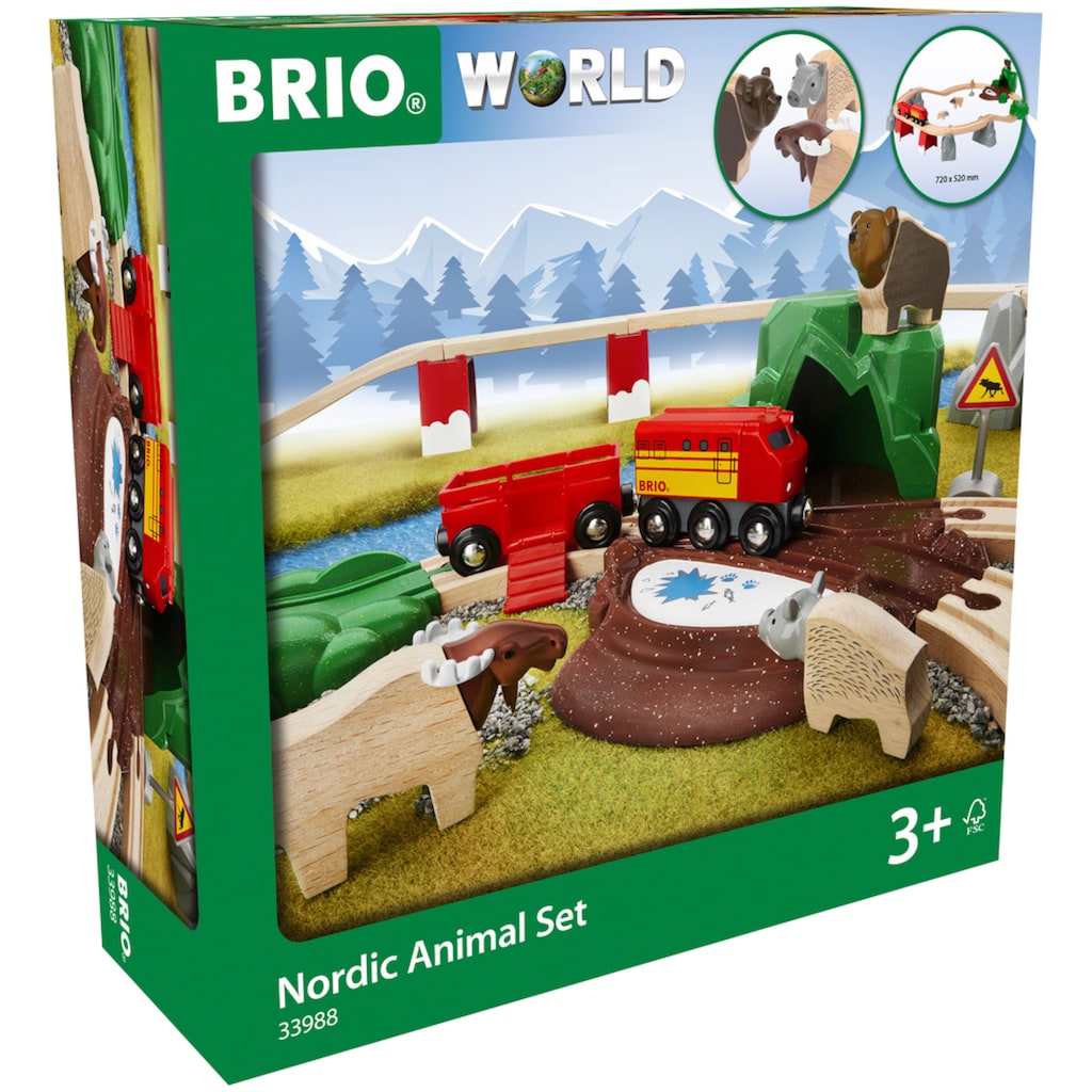 BRIO® Spielzeug-Eisenbahn »Nordische Waldtiere«, (Set)