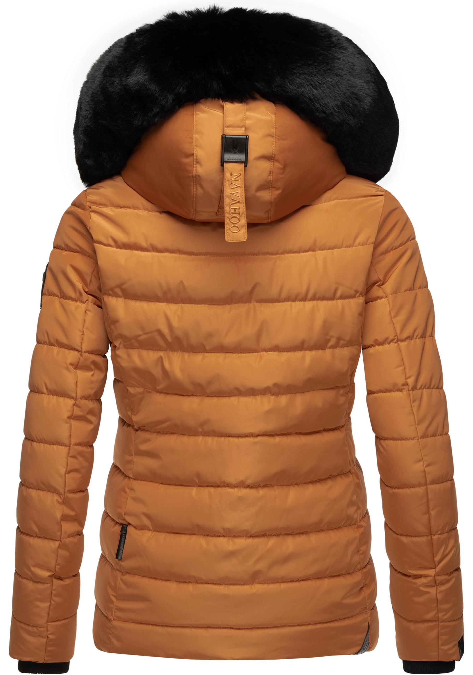 Thumbnail - Navahoo Steppjacke "Milianaa" mitKapuze Edle Winterjacke mit weicher Kunstfell-Kapuze