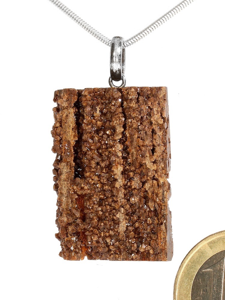 Adelia´s Kettenanhänger »Versteinertes Holz 925 Silber Edelstein Anhänger«, Steinschmuck ist Naturschmuck