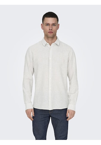 Kurzarmhemd »ONSCAIDEN LS STRIPE LINEN SHIRT 660 NOOS«