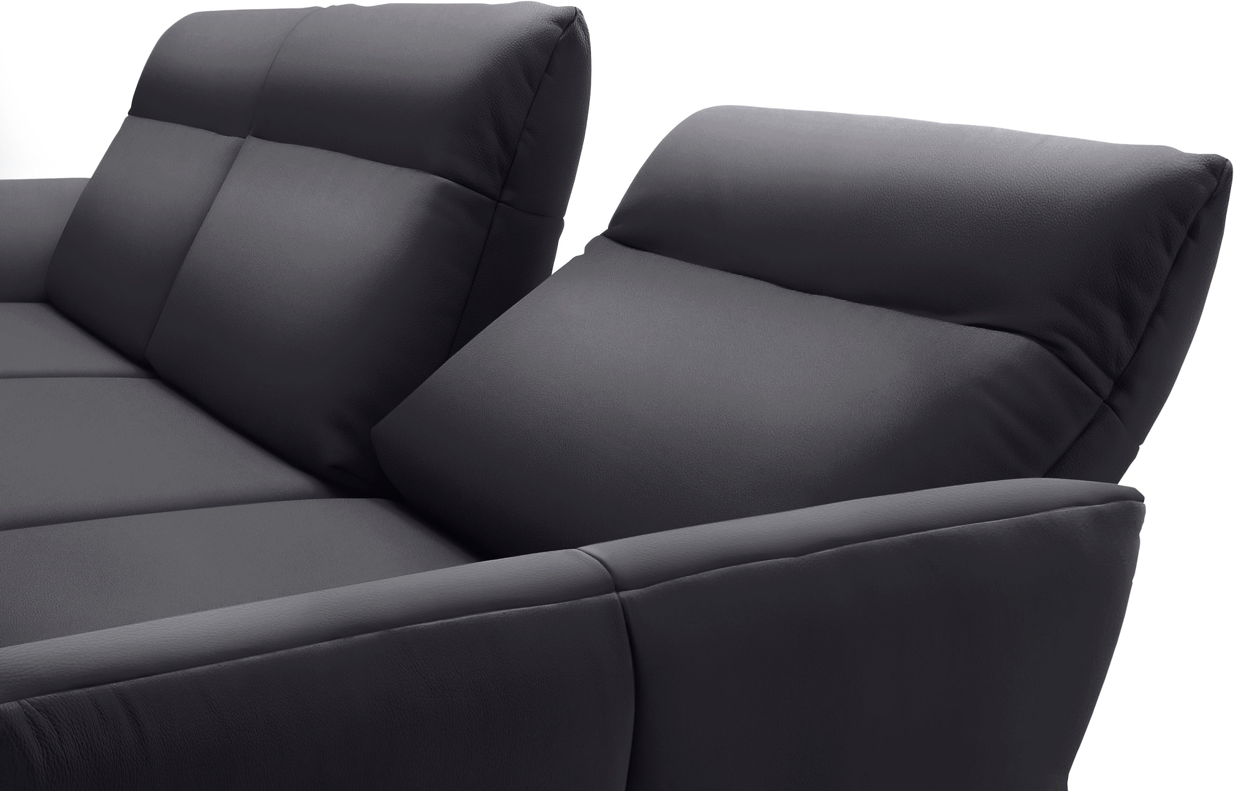 Creation BY ROLF BENZ Ecksofa »CR.460«, Sockel in Eiche, Alugussfüße in umbragrau, Breite 298 cm
