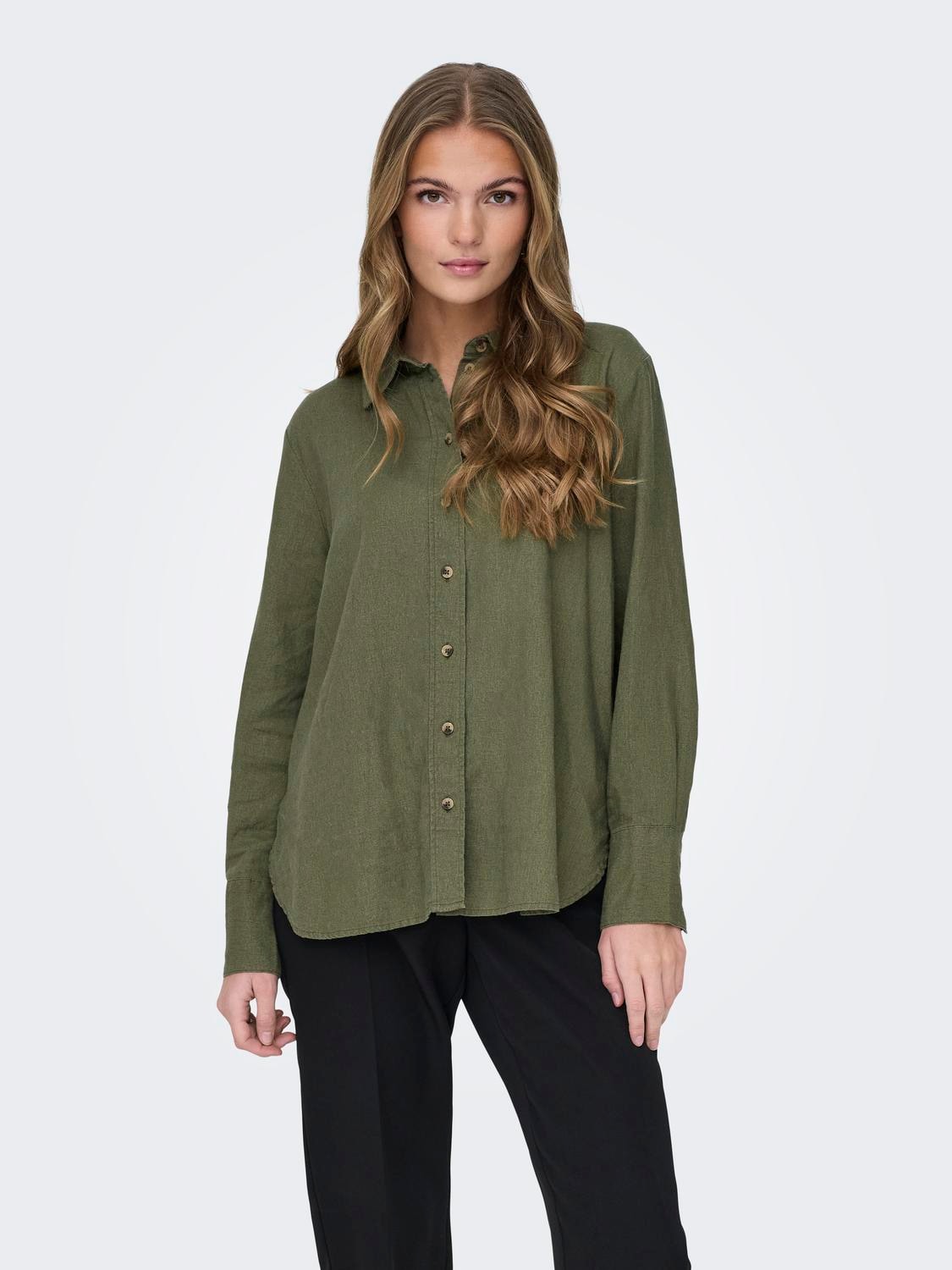 JDY "JDYSAY L/S LINEN LOOSE SHIRT WVN NOOS" günstig online kaufen
