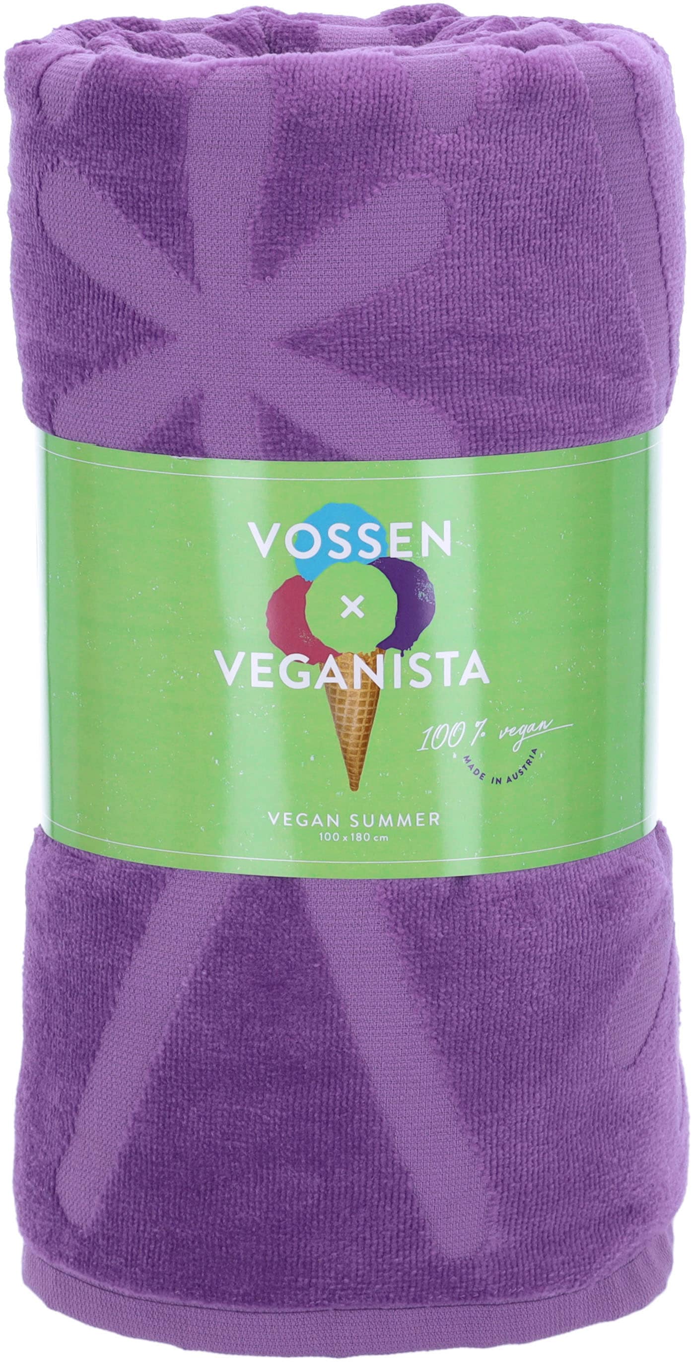 Vossen Strandtuch »vegan summer«, (1 St.), in Hoch-Tief Optik | BAUR