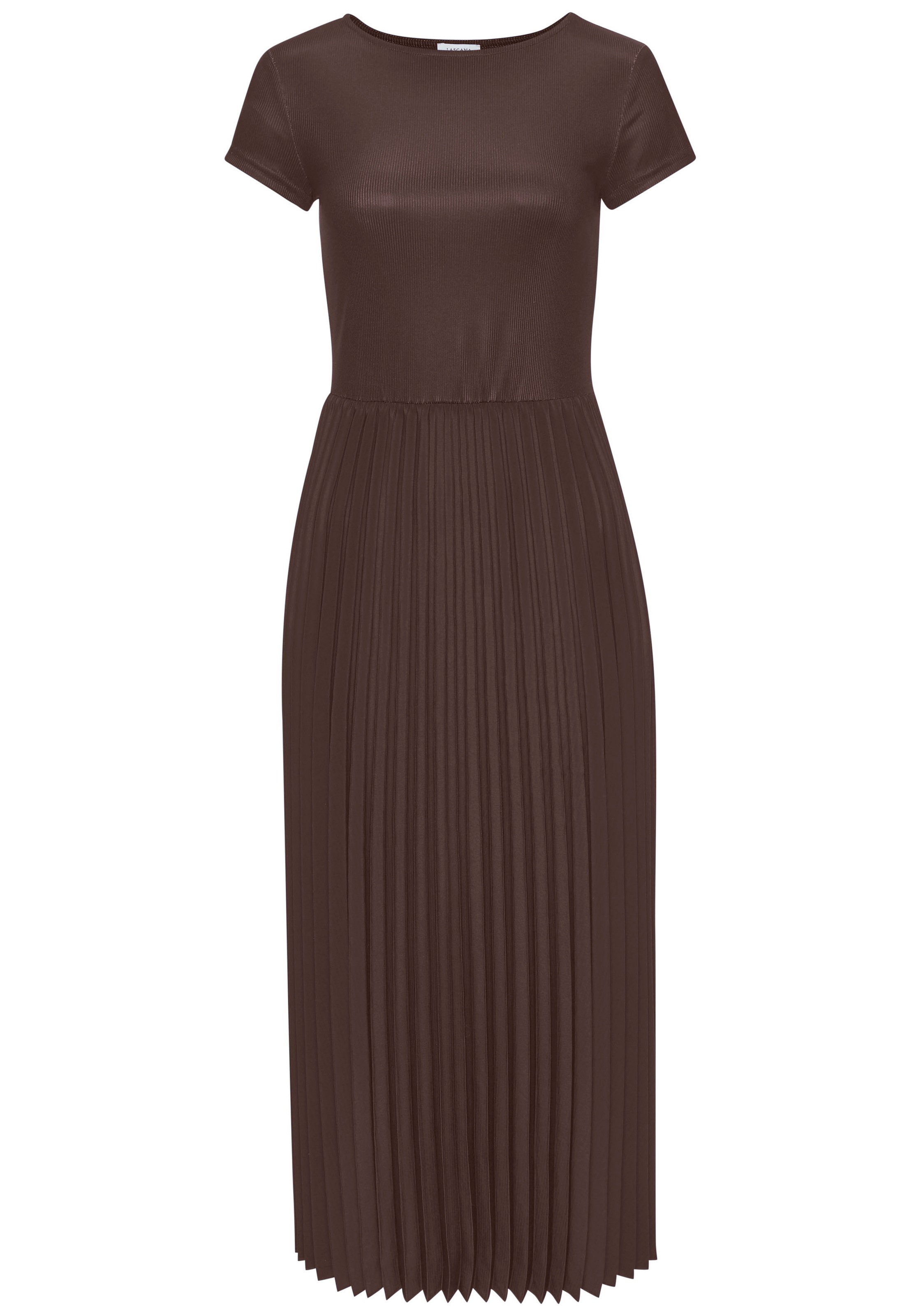 LASCANA Midikleid mit Plisseerockteil, Basic, modisch günstig online kaufen