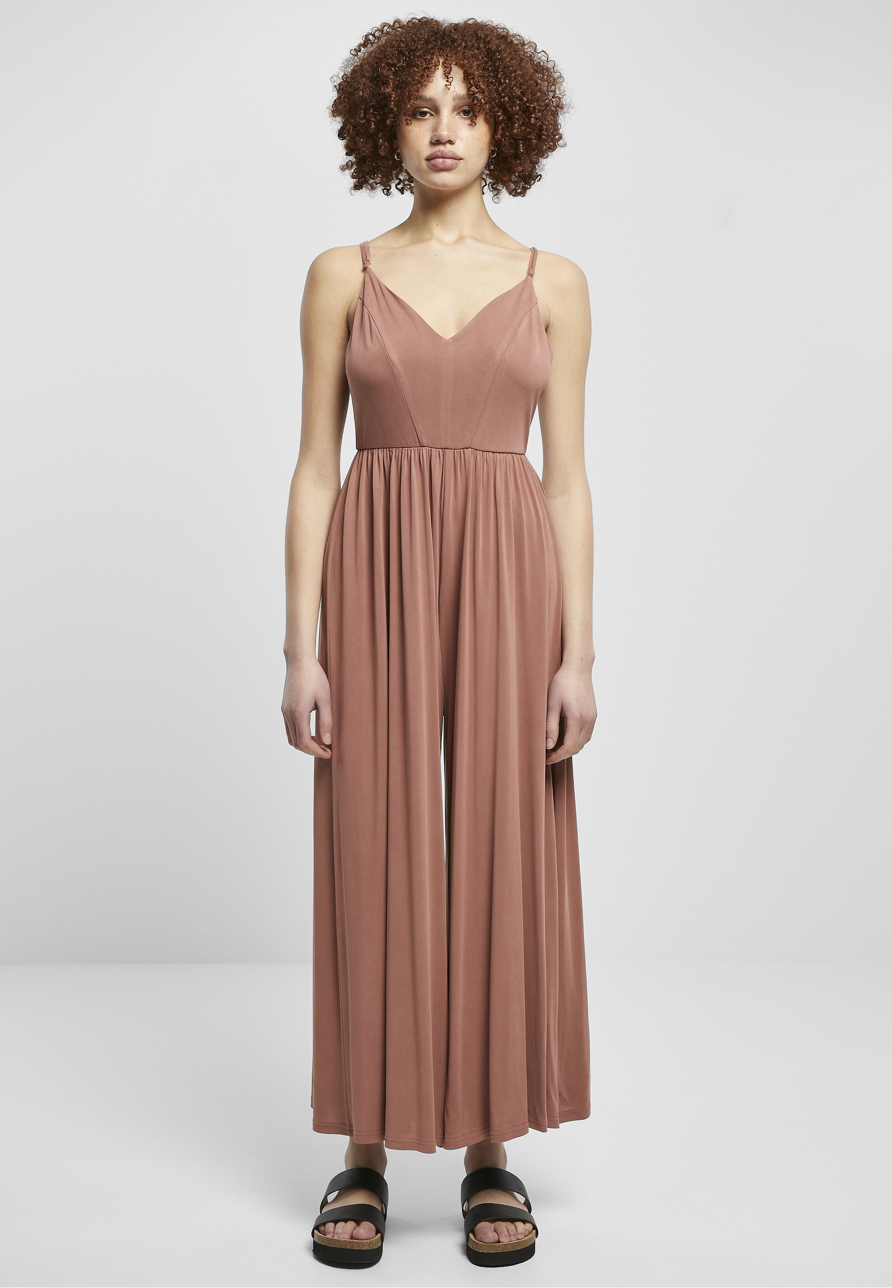 URBAN CLASSICS Jumpsuit »Urban Classics Damen Ladies Modal Spaghetti Jumpsuit« 1 Stk.