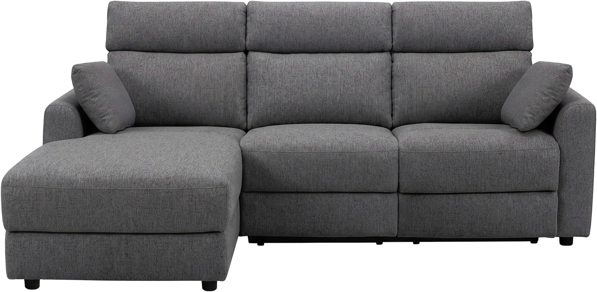 OTTO home Ecksofa »JENNA, L-Form,  236cm, manuelle u. elektrische Funktion, mit USB A/C,« Liegefunktion 105°-150°, Federkern, in Struktur fein oder Cord-Bezug