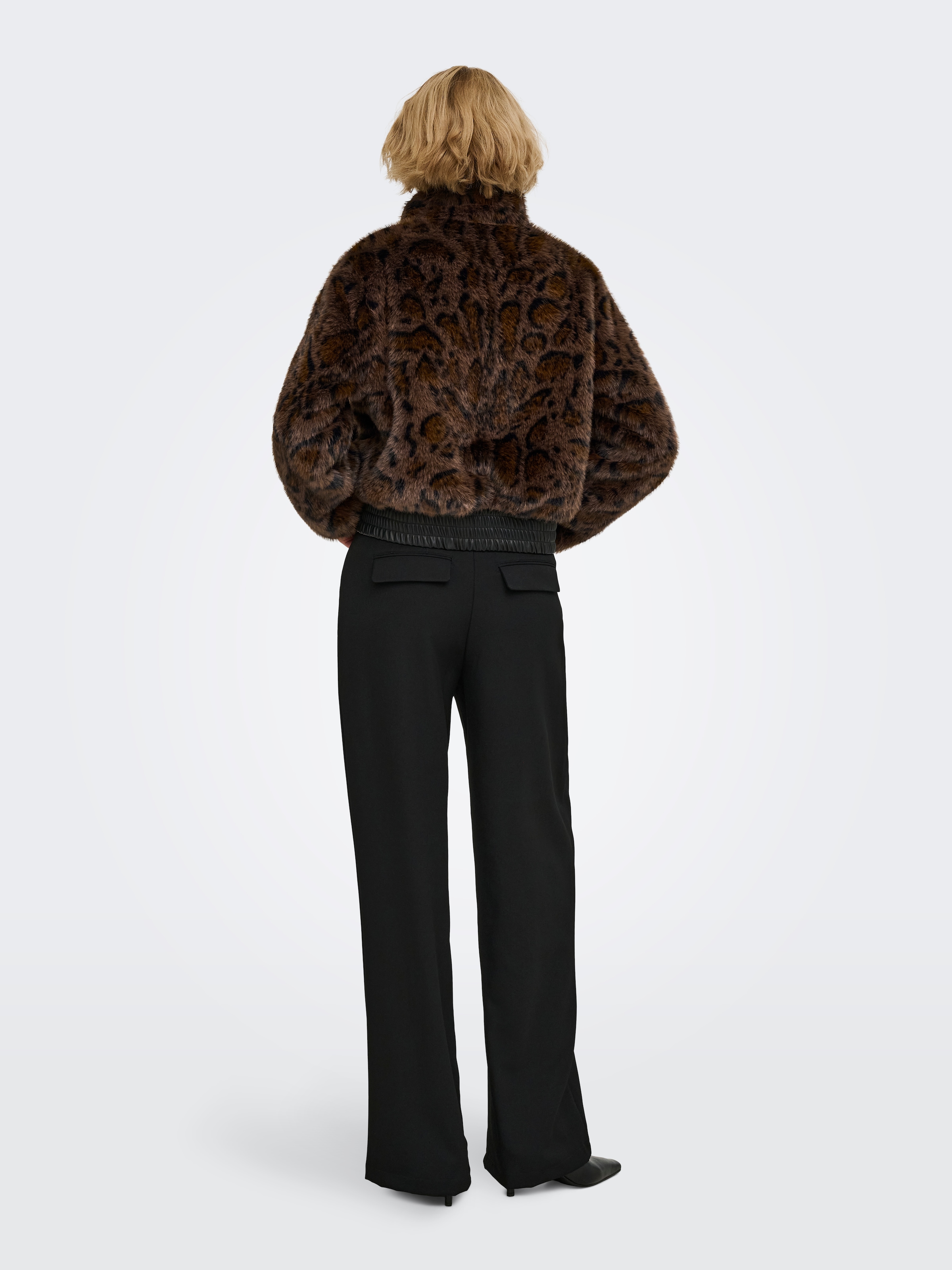 ONLY Fellimitatjacke »ONLRIKKE FAUX FUR JACKET CC OTW« Kunstfaser, Fellimitat, Allover Animal-print